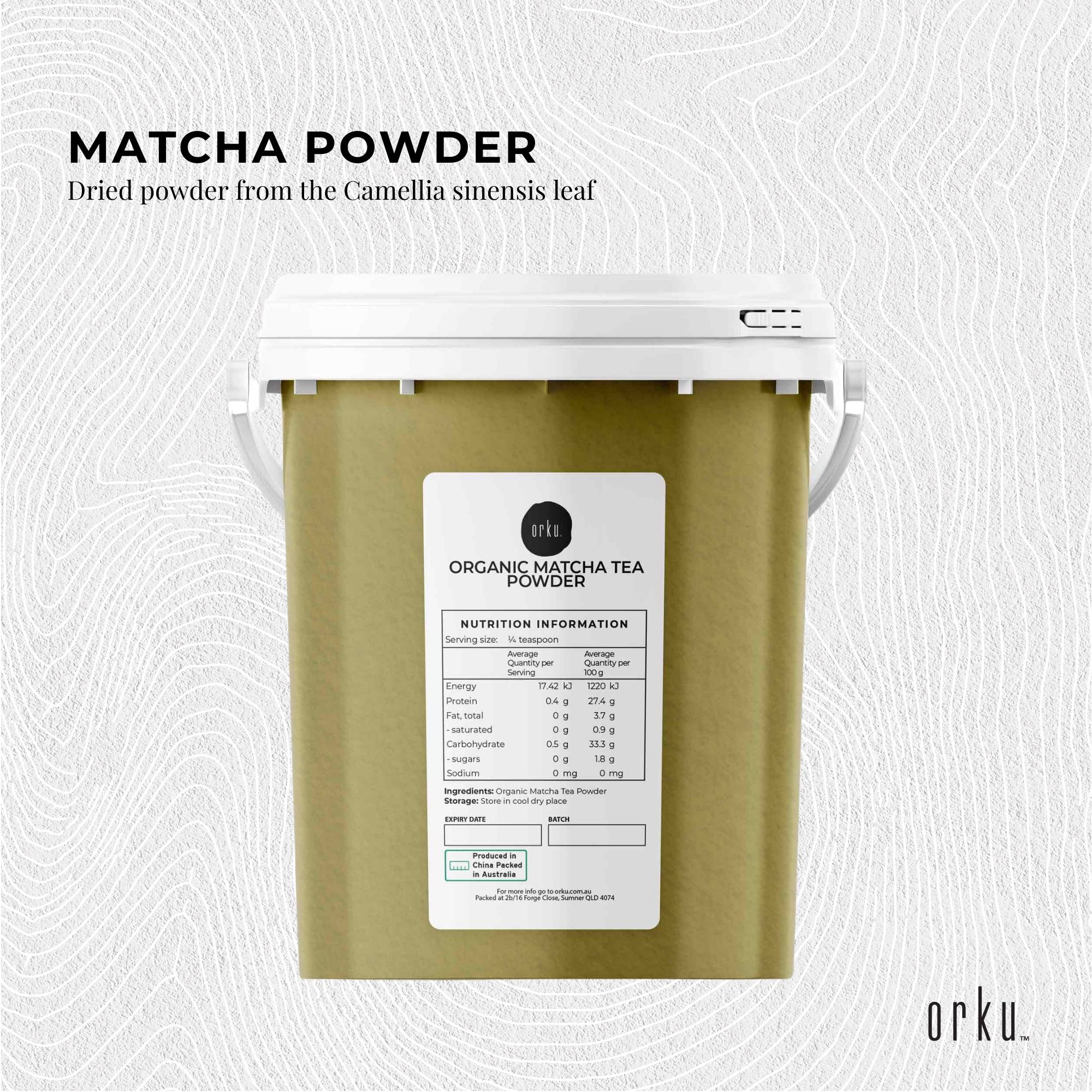 600g Organic Matcha Powder Tub Bucket Camellia Sinensis Green Tea Leaf 3