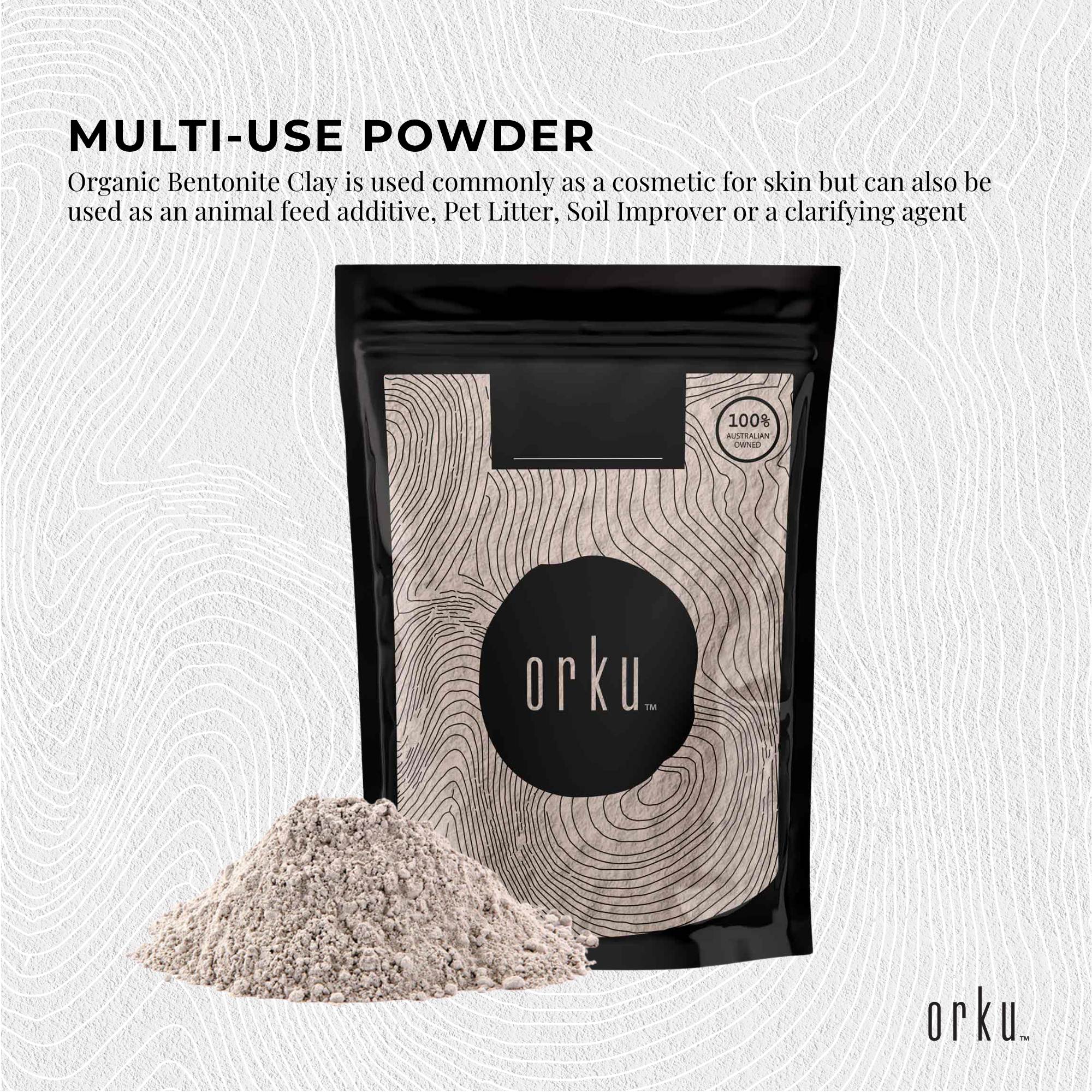1Kg Organic Sodium Bentonite Clay Powder - Cosmetic Montmorillonite 3