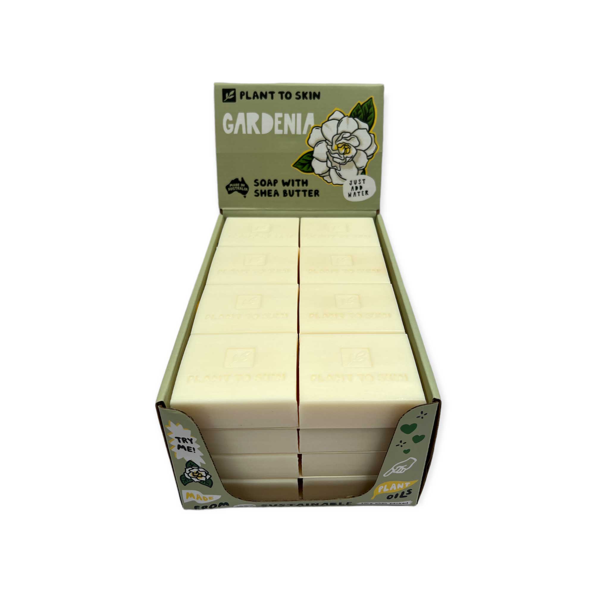 32x 100g Plant Oil Soap Gardenia Scented - Pure Natural Vegetable Bar 3