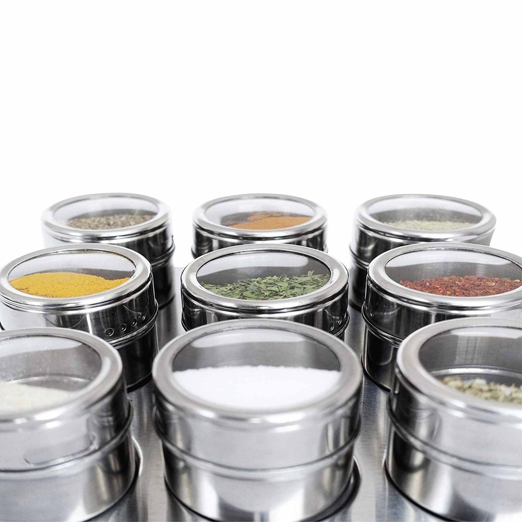 150g Magnetic Spice Jar Stainless Steel Tin - Herb Seasoning Storage Container 6