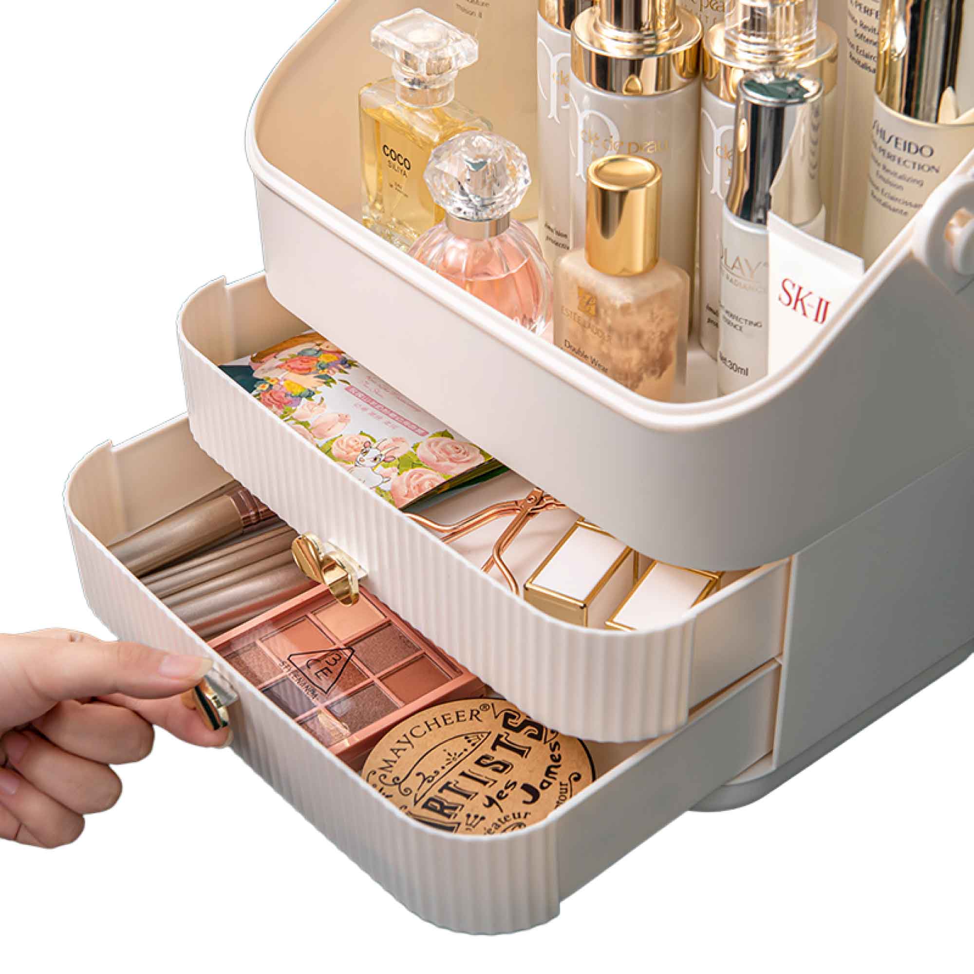 Makeup Display Case Organiser - Cosmetic Storage Jewellery Portable Vanity 3