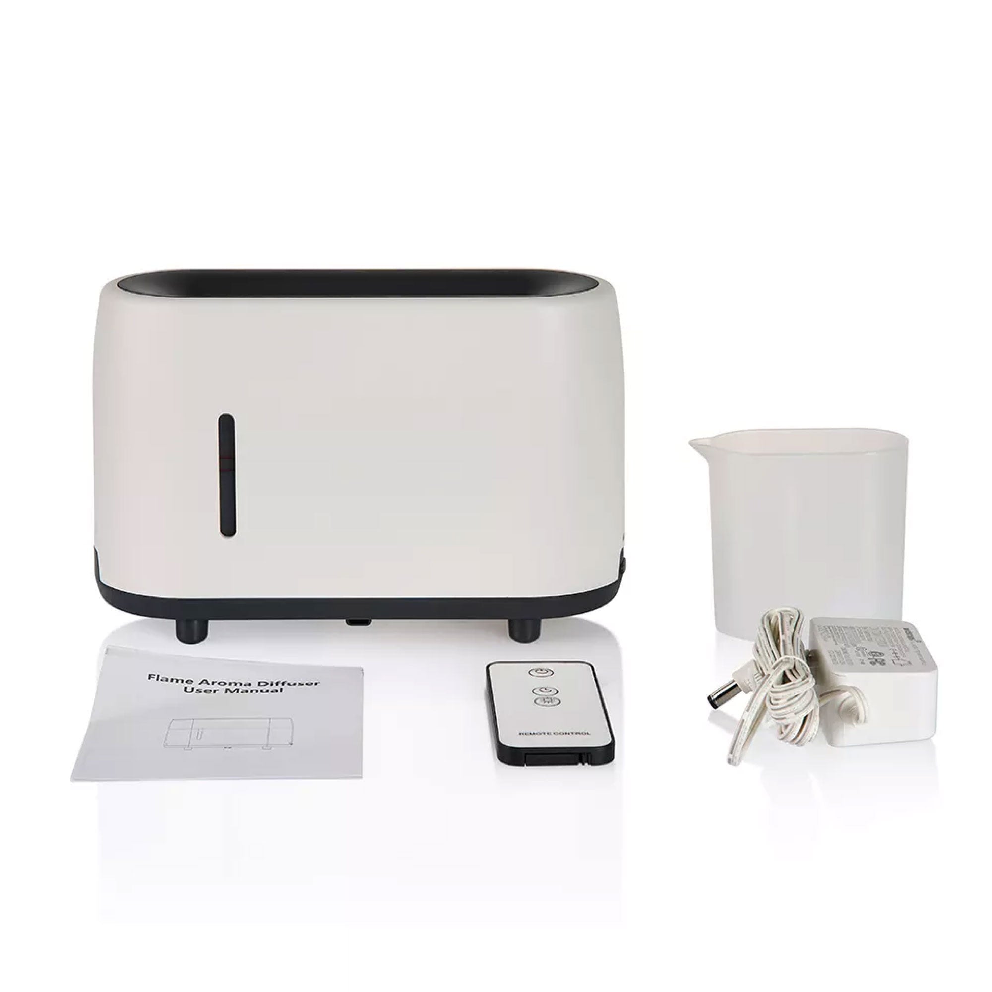 Essential Oil Aroma Diffuser and Remote - White 240ml Flame Fire Style Air Humidifier 3