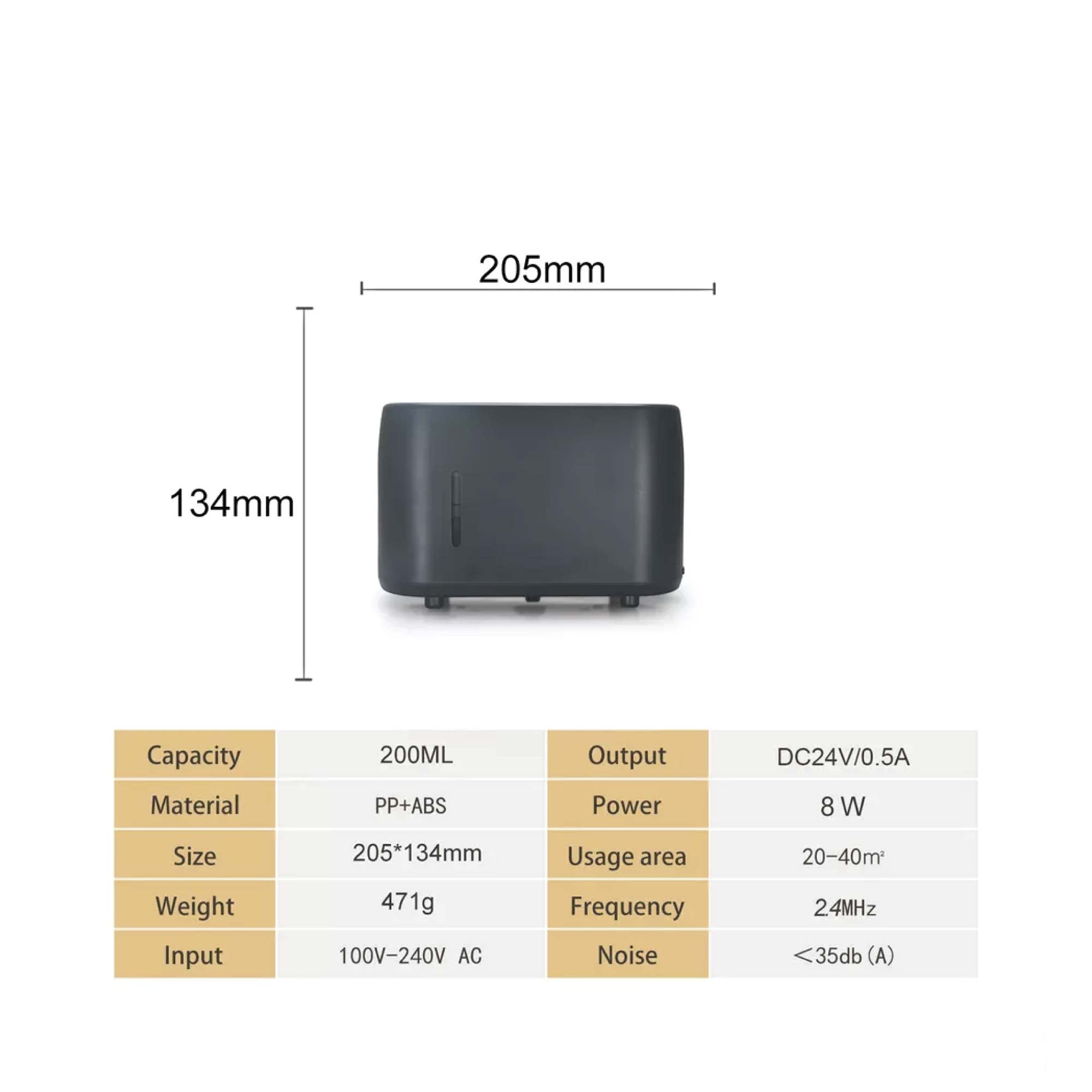 Essential Oil Aroma Diffuser and Remote - Grey 240ml Flame Fire Style Air Humidifier 7