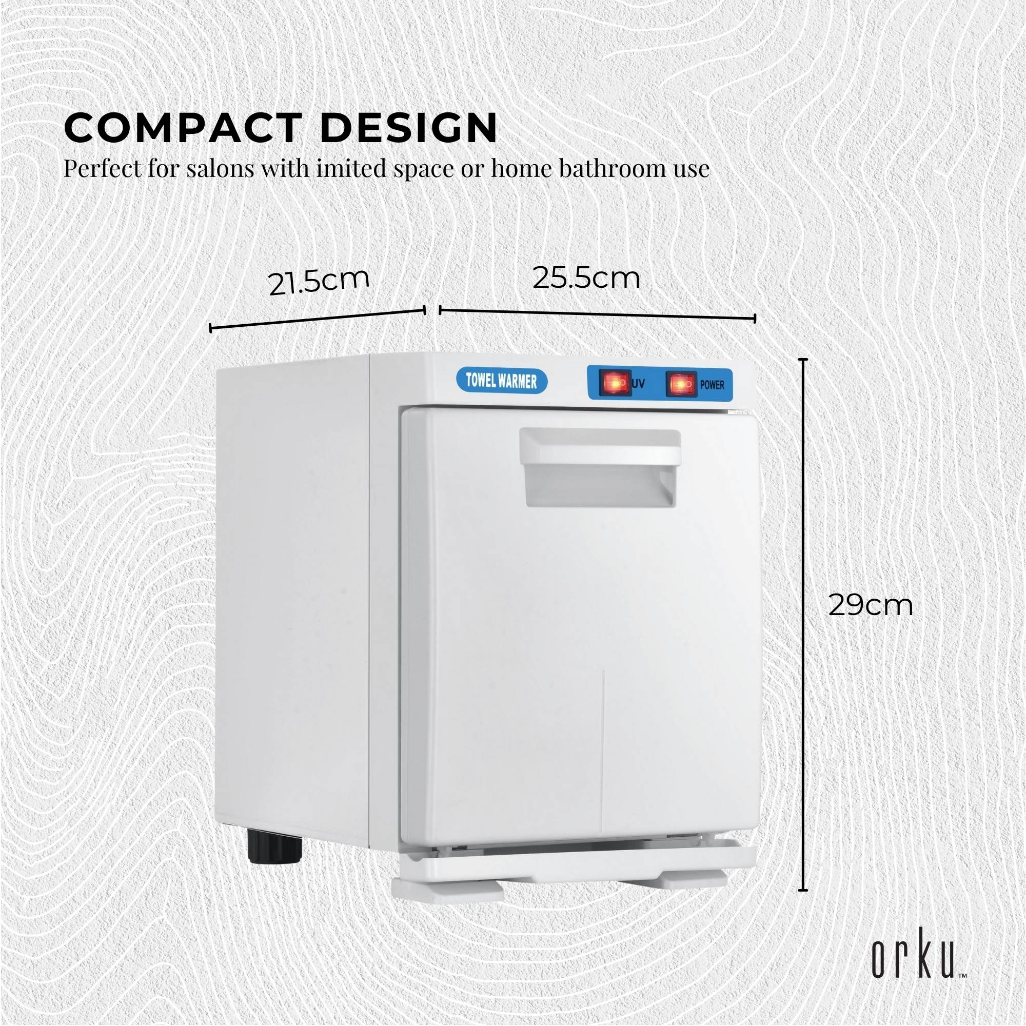 Orku 5L White Electric Hand Towel Warmer Mini UV Steriliser Cabinet Salon Heater 3
