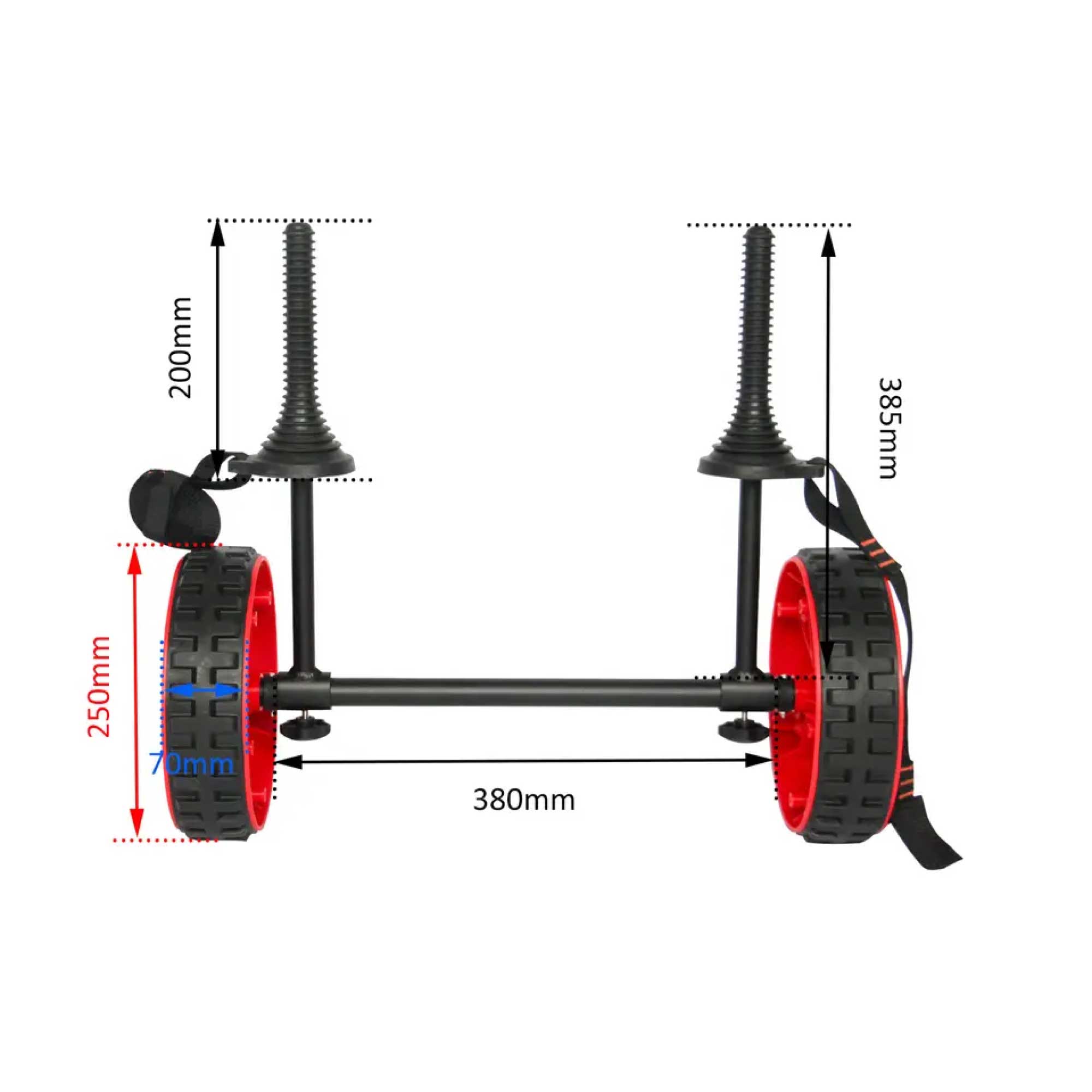Sit On Top Kayak Trolley - Beach Canoe Boat Transporter Cart 3
