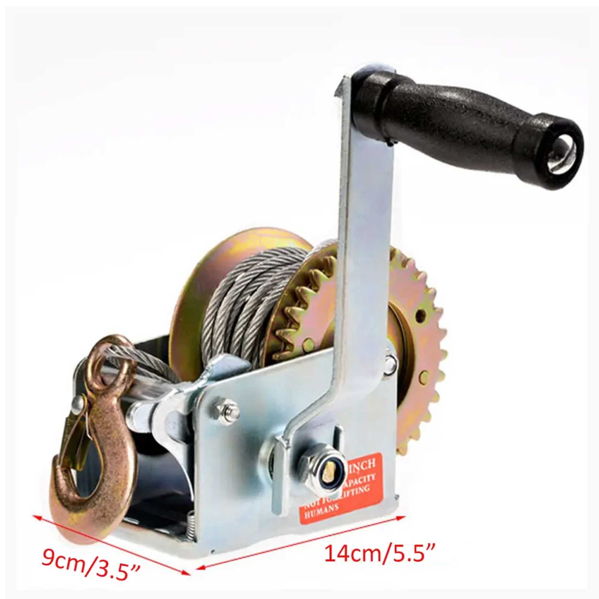 1200lb Manual Hand Winch Steel Wire - Boat Jet Ski Marine Trailer Crank 500KG 5