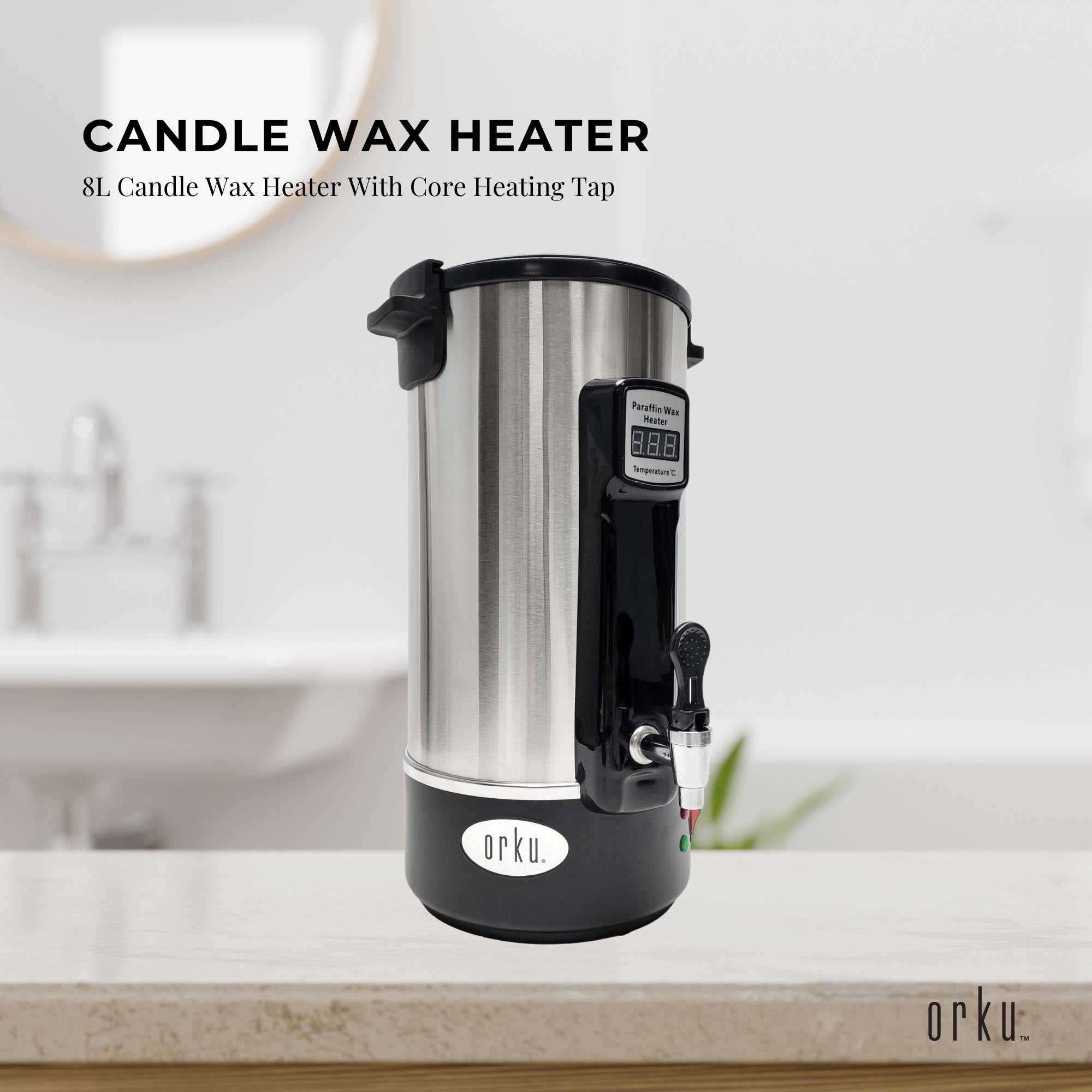 8L Orku Candle Wax Heater With Core Heating Tap - Electric Warmer Melter Pot