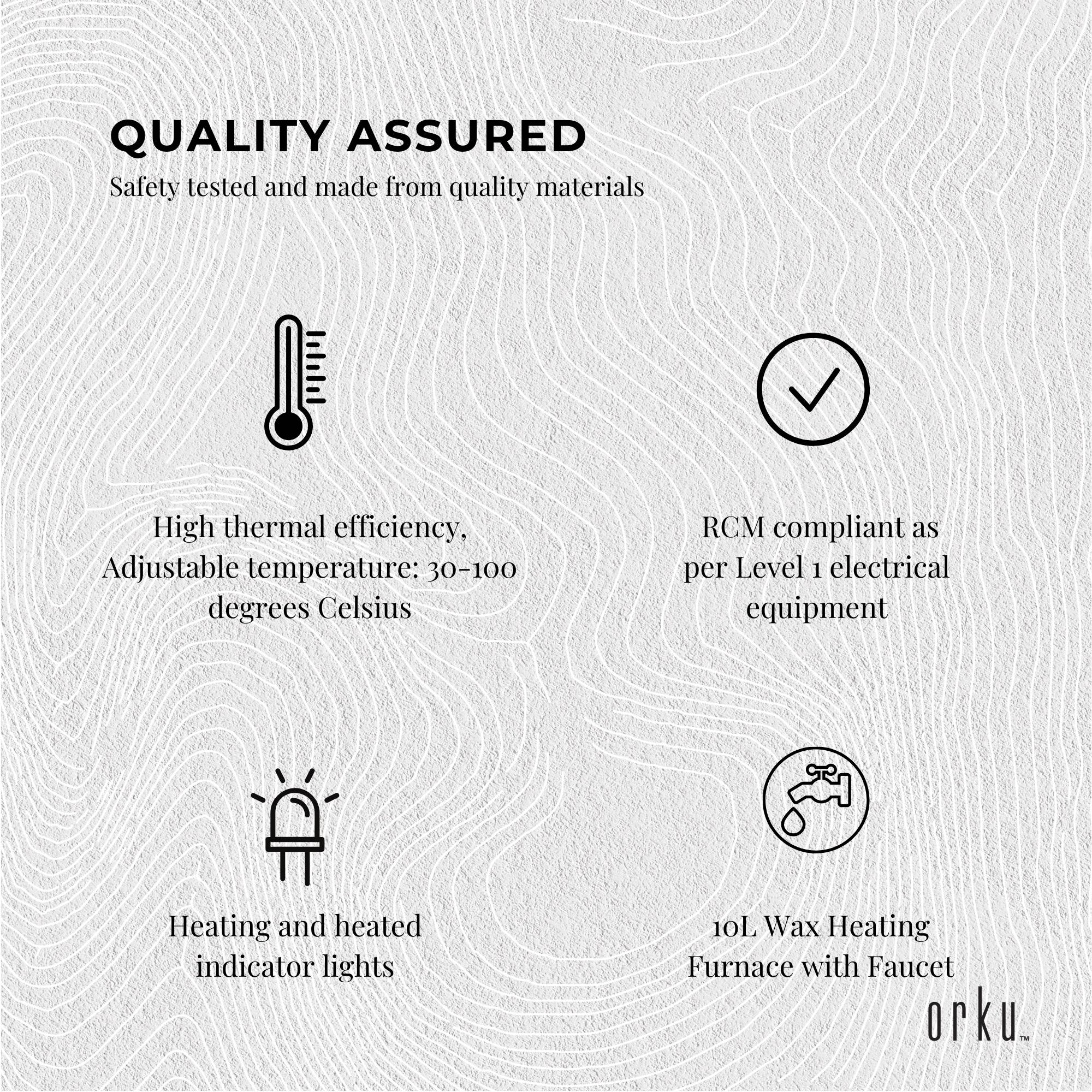 10L Orku Candle Wax Heater With Tap And Accessories - Candle Making Melter Pot 5