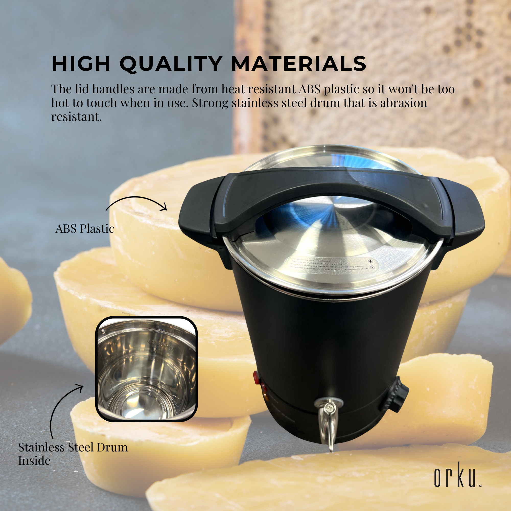 8L Candle Wax Heater Black With Tap - Soy Wax Melter Candle Making Electric 4