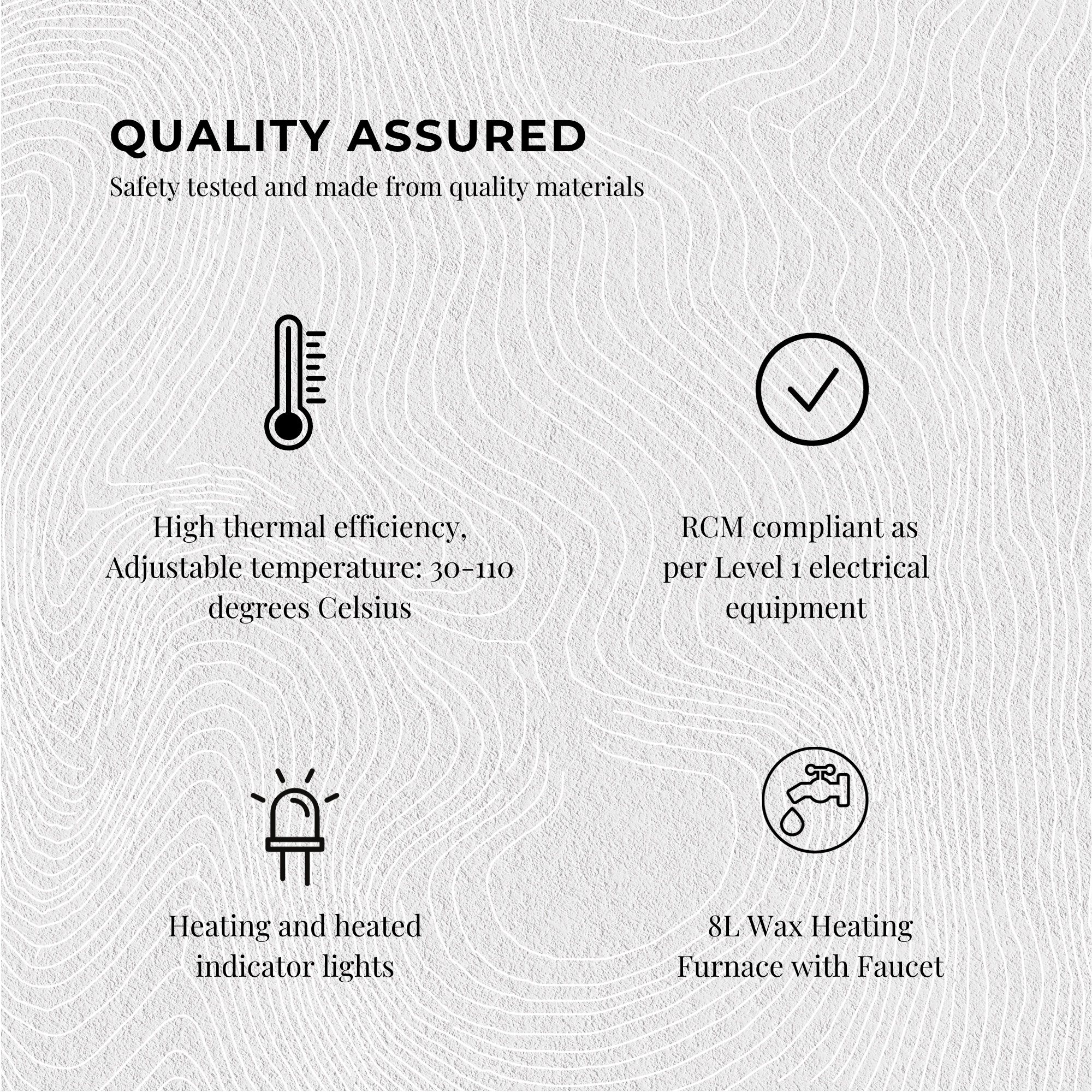 8L Candle Wax Heater Black With Tap - Soy Wax Melter Candle Making Electric 5