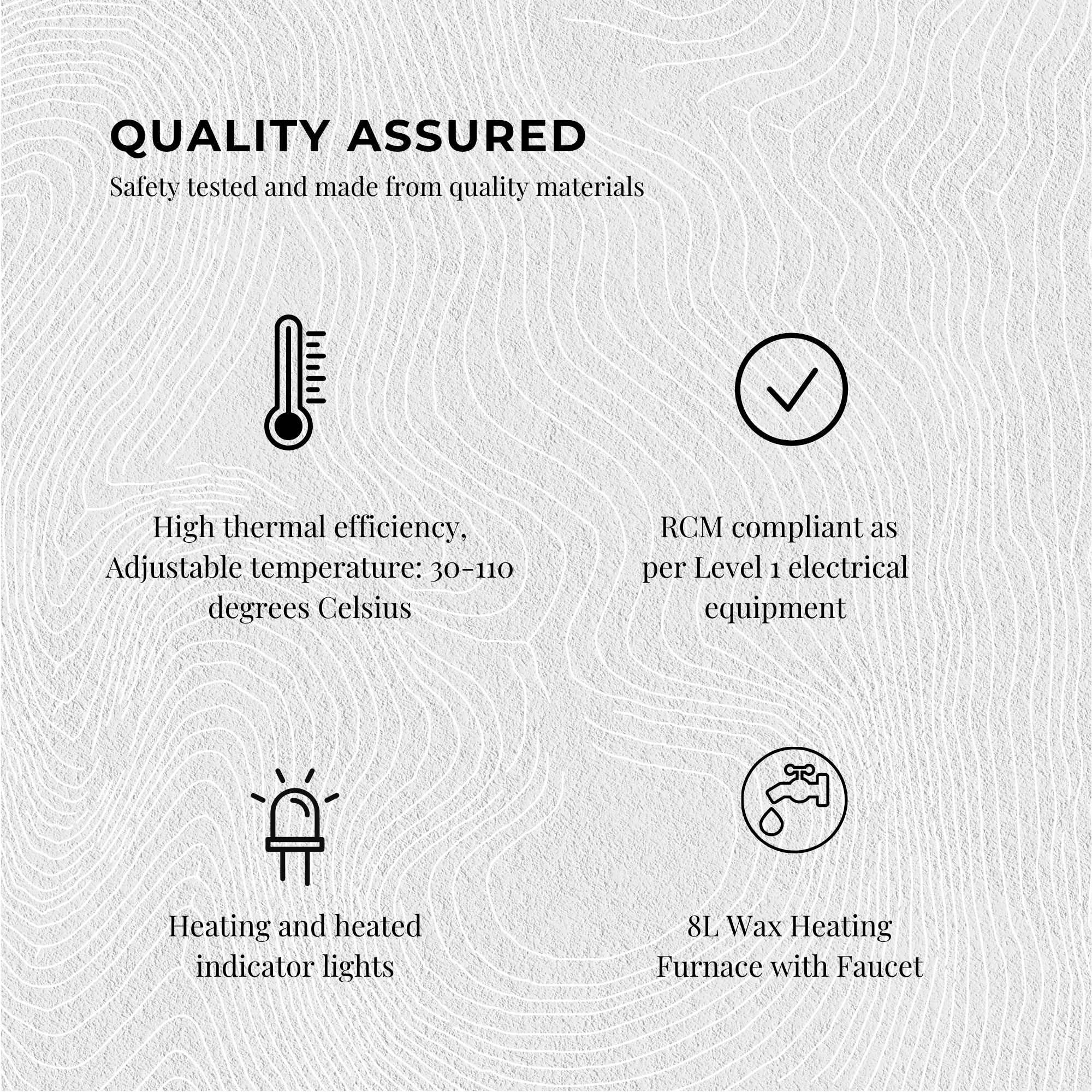 8L Candle Wax Heater Black With Tap And Accessories - Candle Wax Melter 6