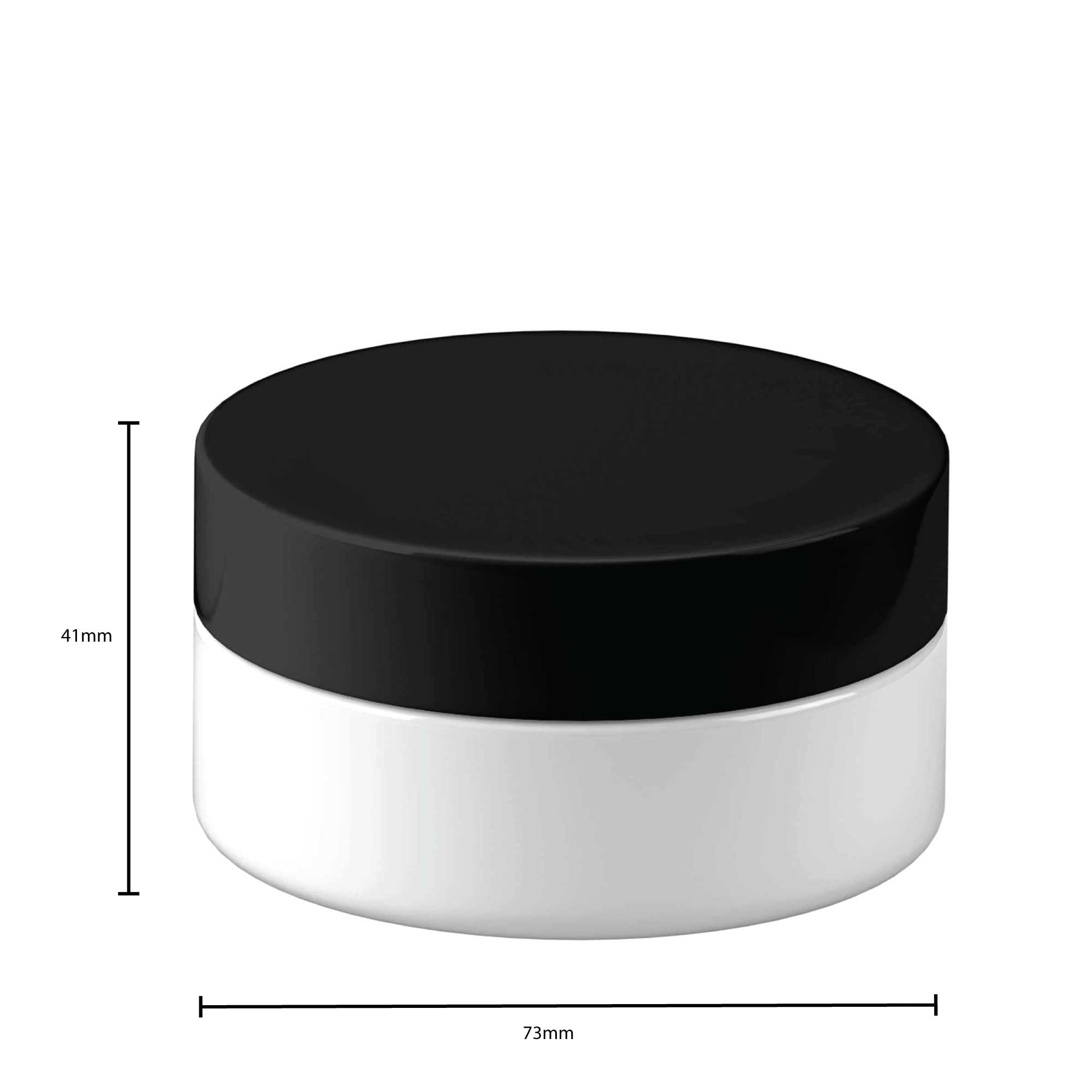 5x 100g Plastic Cosmetic Jar + Lids - Empty White Cream Container 3