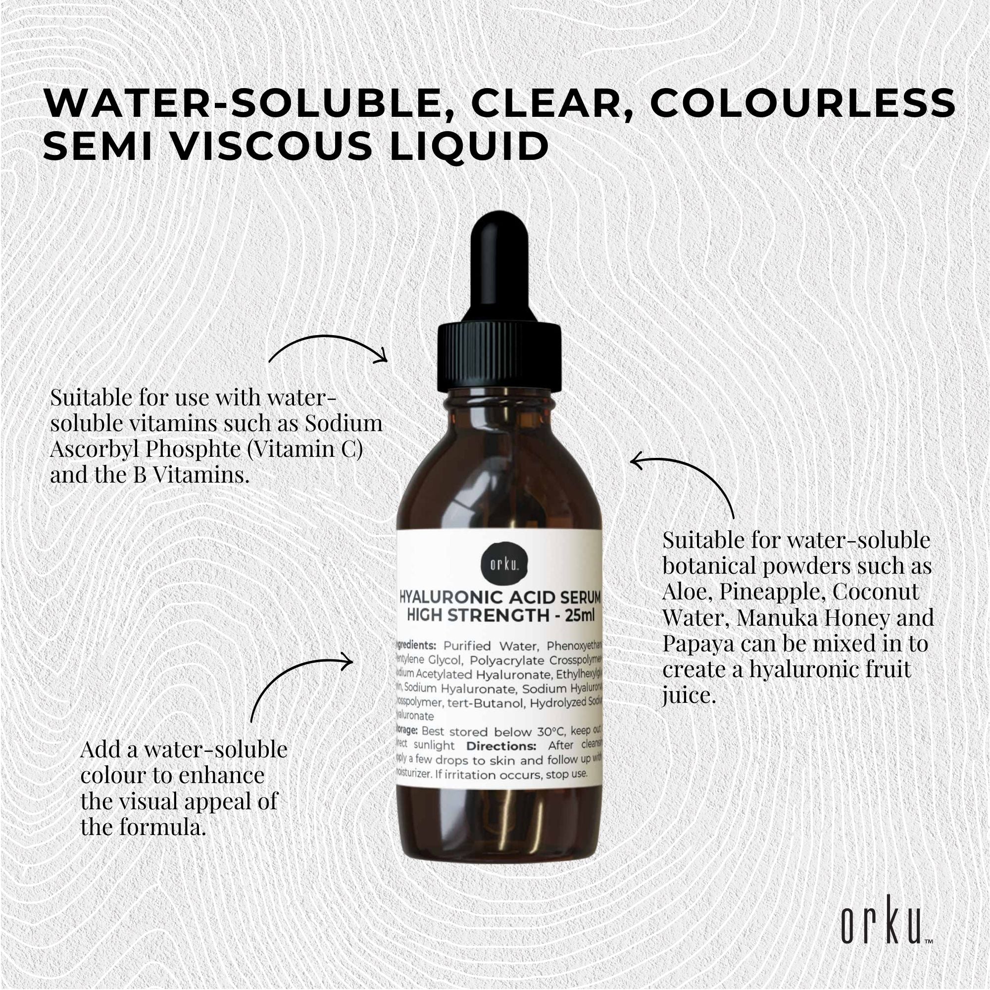 25ml Hyaluronic Acid Serum - High Strength Cosmetic Face Skin Care 5