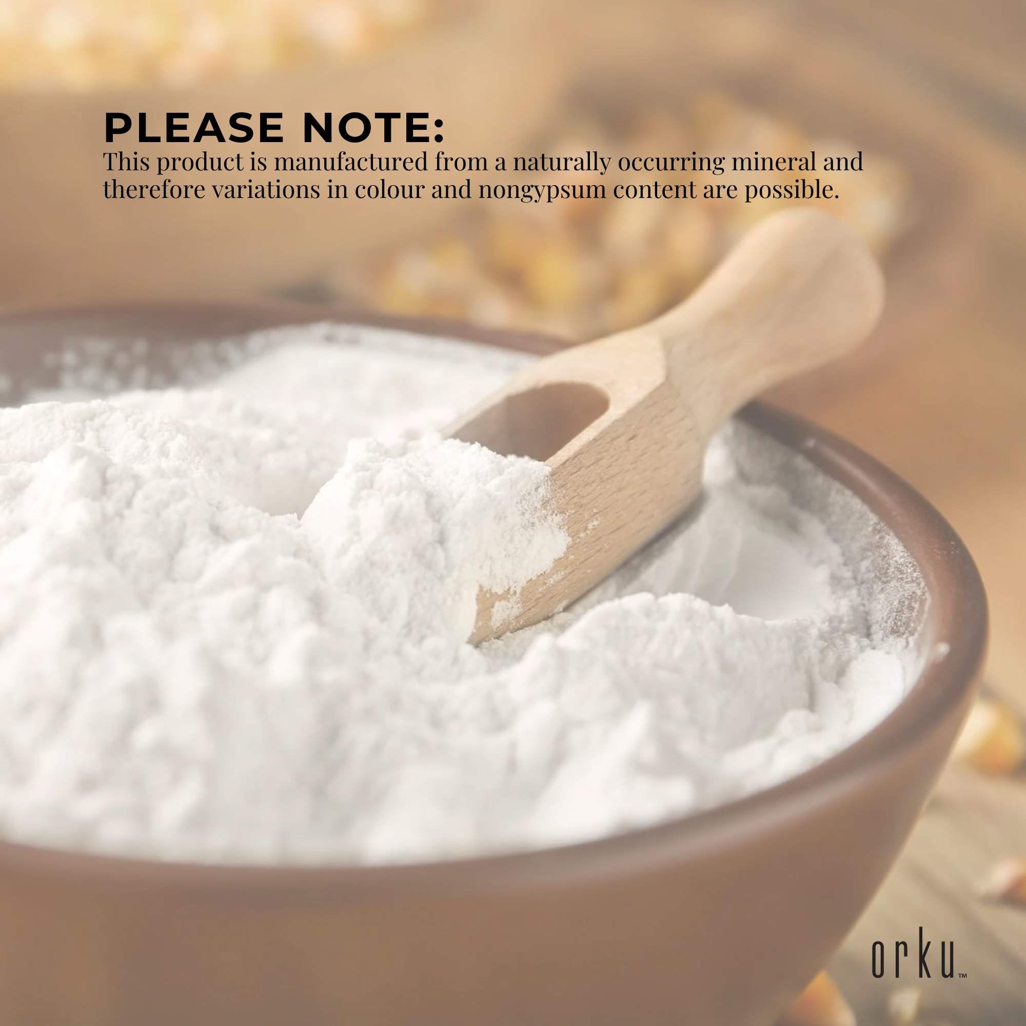 1Kg Calcium Sulphate Gypsum Powder Bucket-  Food Grade Hydrous Sulfate 8