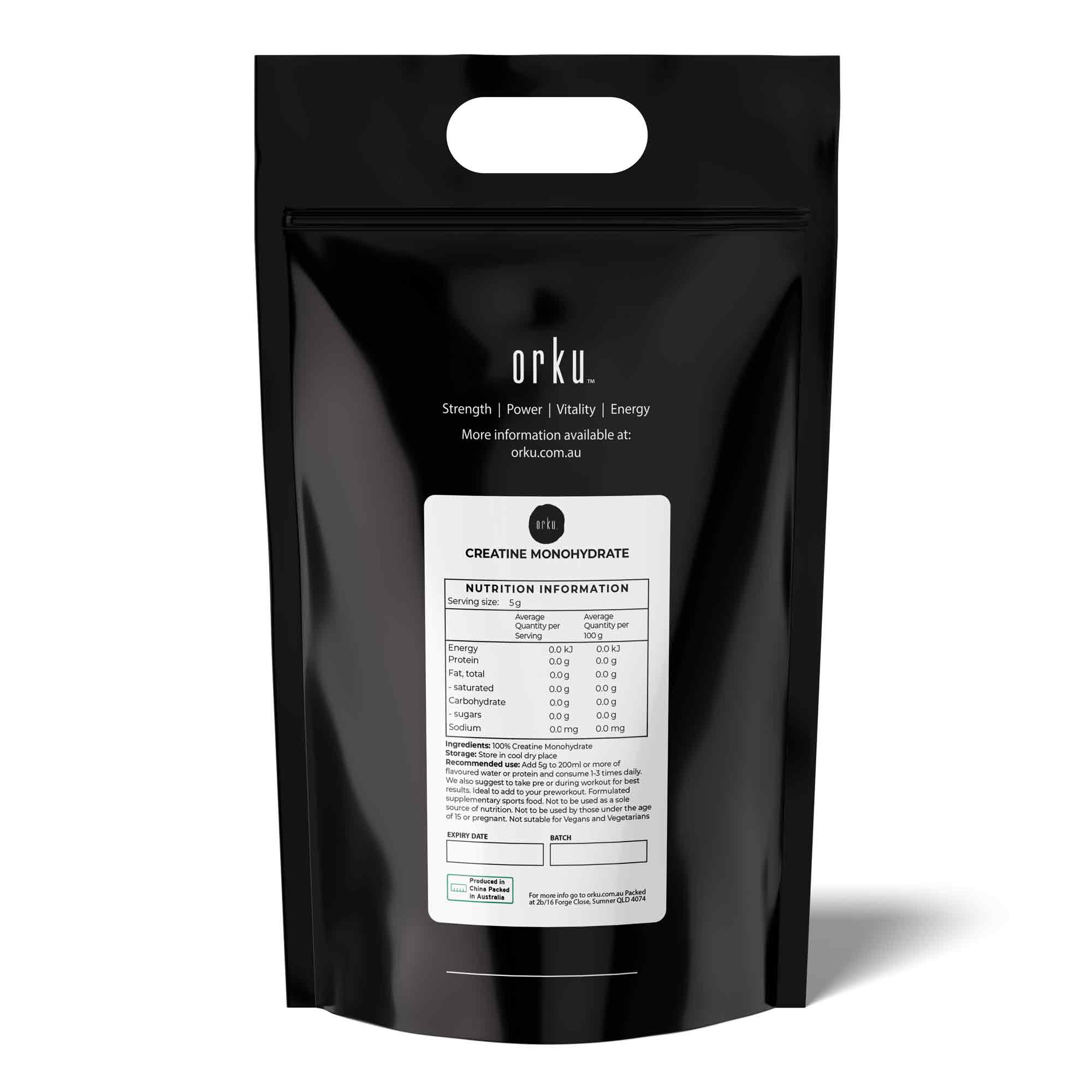 Orku 10Kg Creatine Monohydrate Powder – 200 Mesh Micronised | 99.9% Purity 8