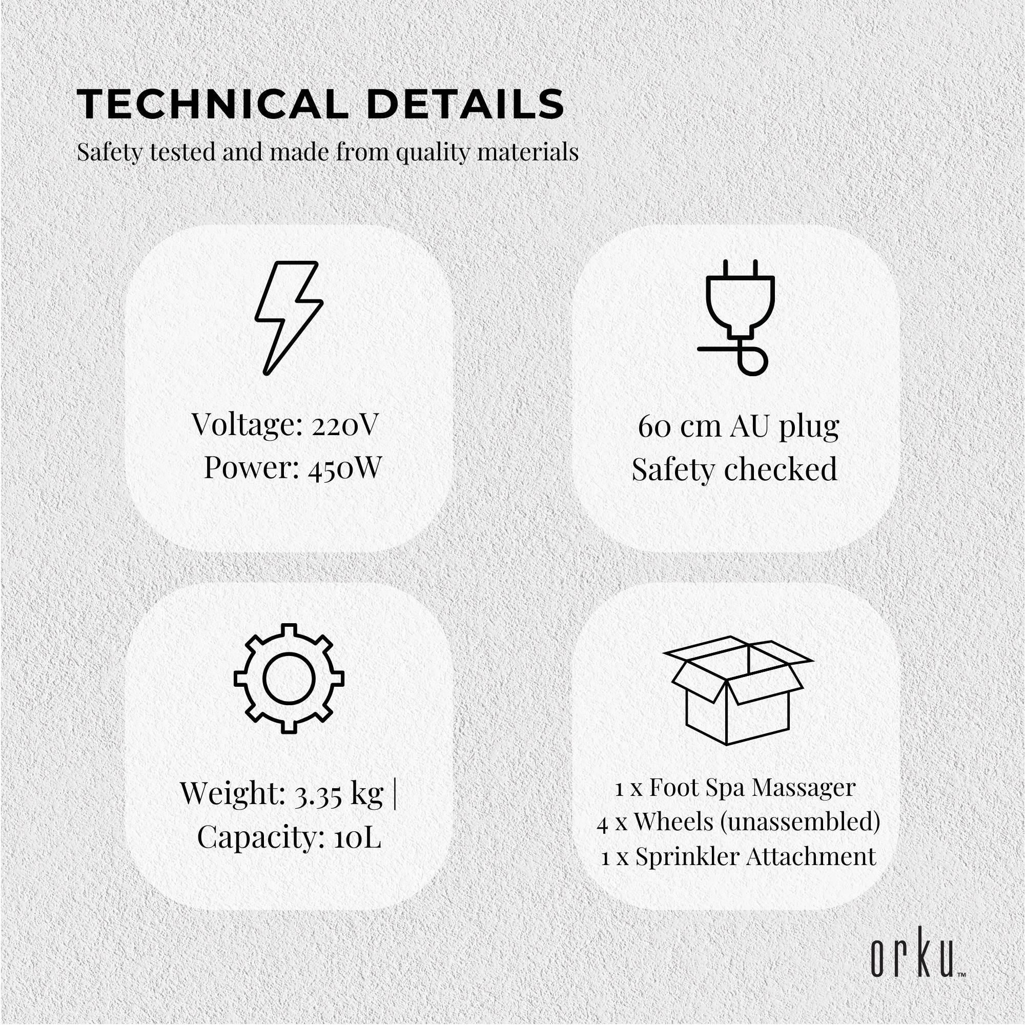 Foot Spa Automatic Water Heating Massager - Electric Pedicure Bath 10