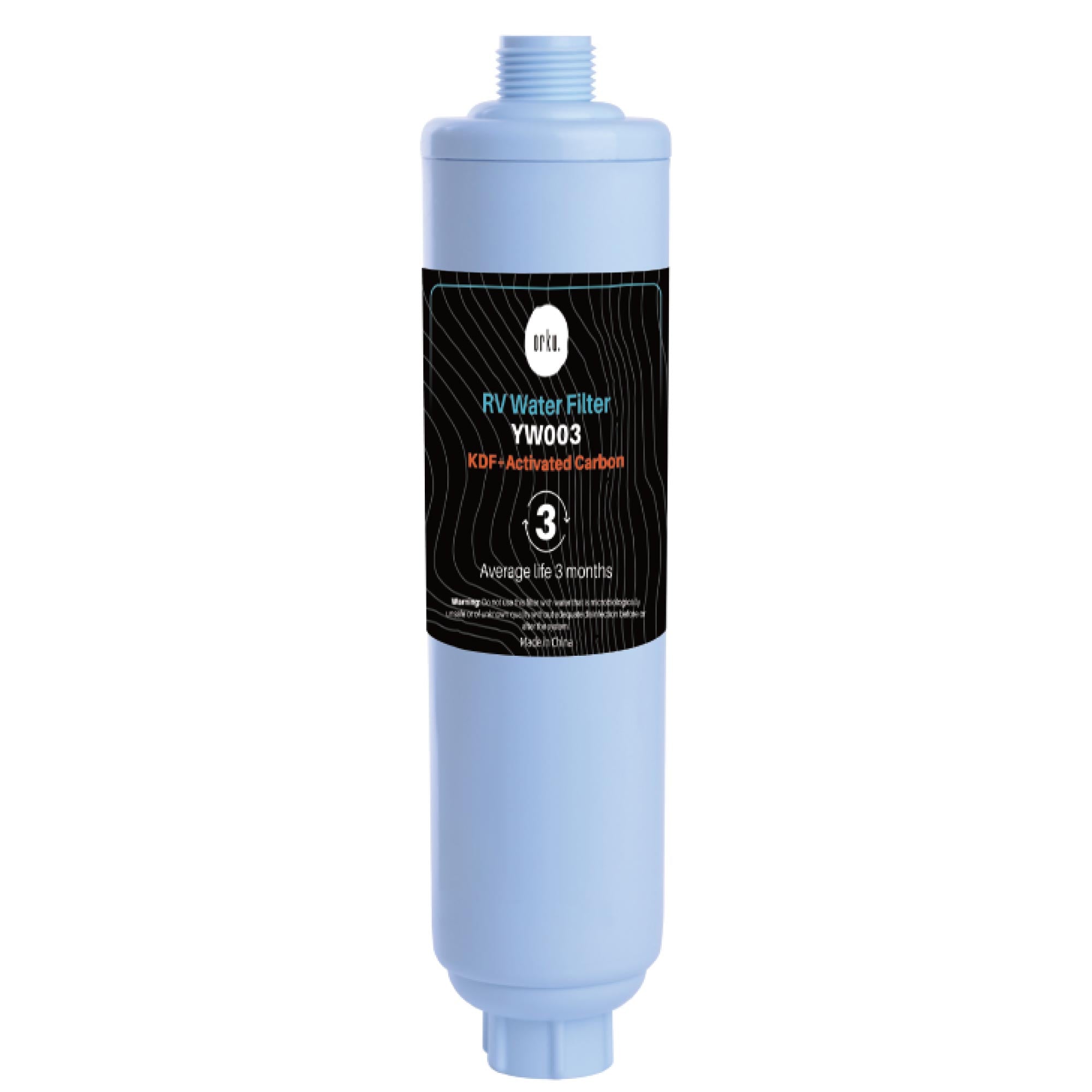 Inline Water Filter - RV Caravan Hose - Activated Carbon KDF Cartridge - YW003 3