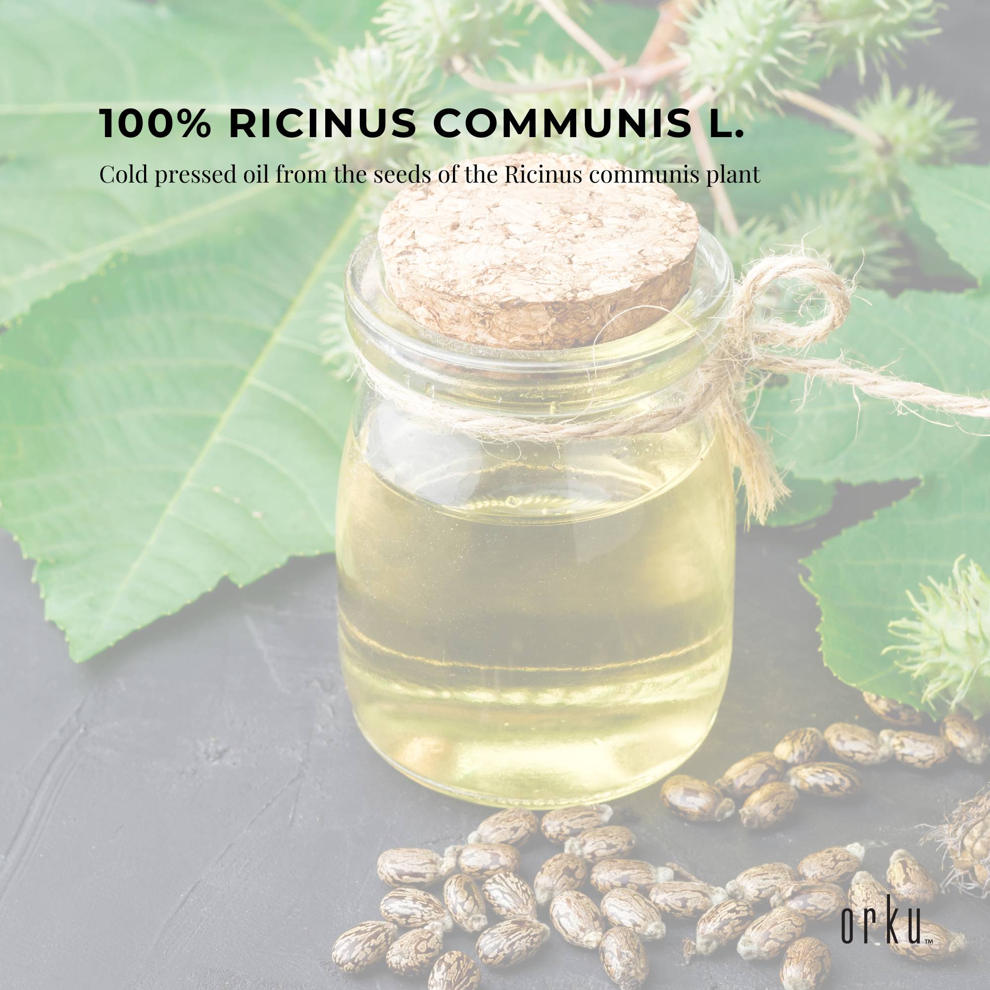 Orku 100ml Castor Oil - Hexane Free Cold Pressed Virgin 6