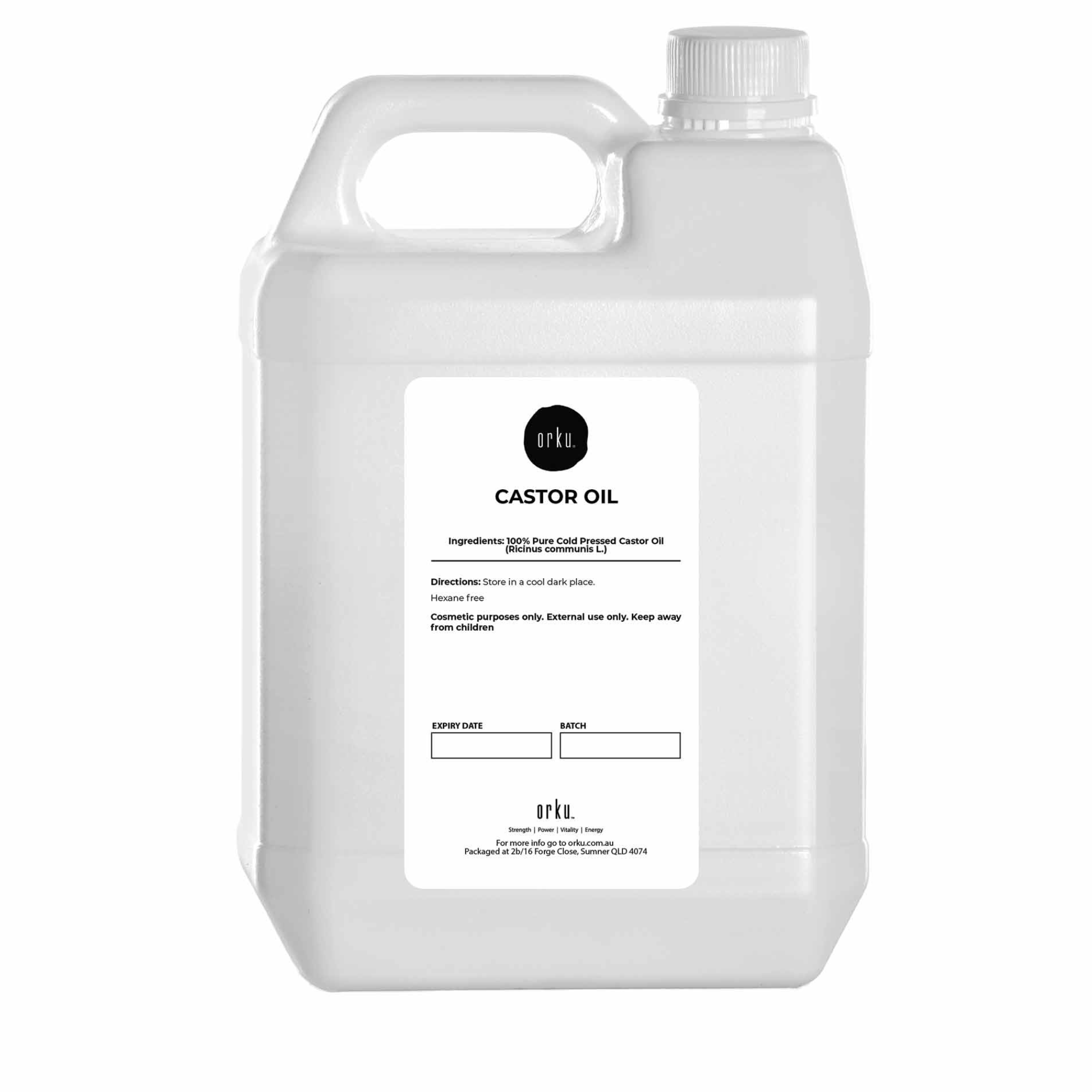 5L Castor Oil - Hexane Free Cold Pressed 8