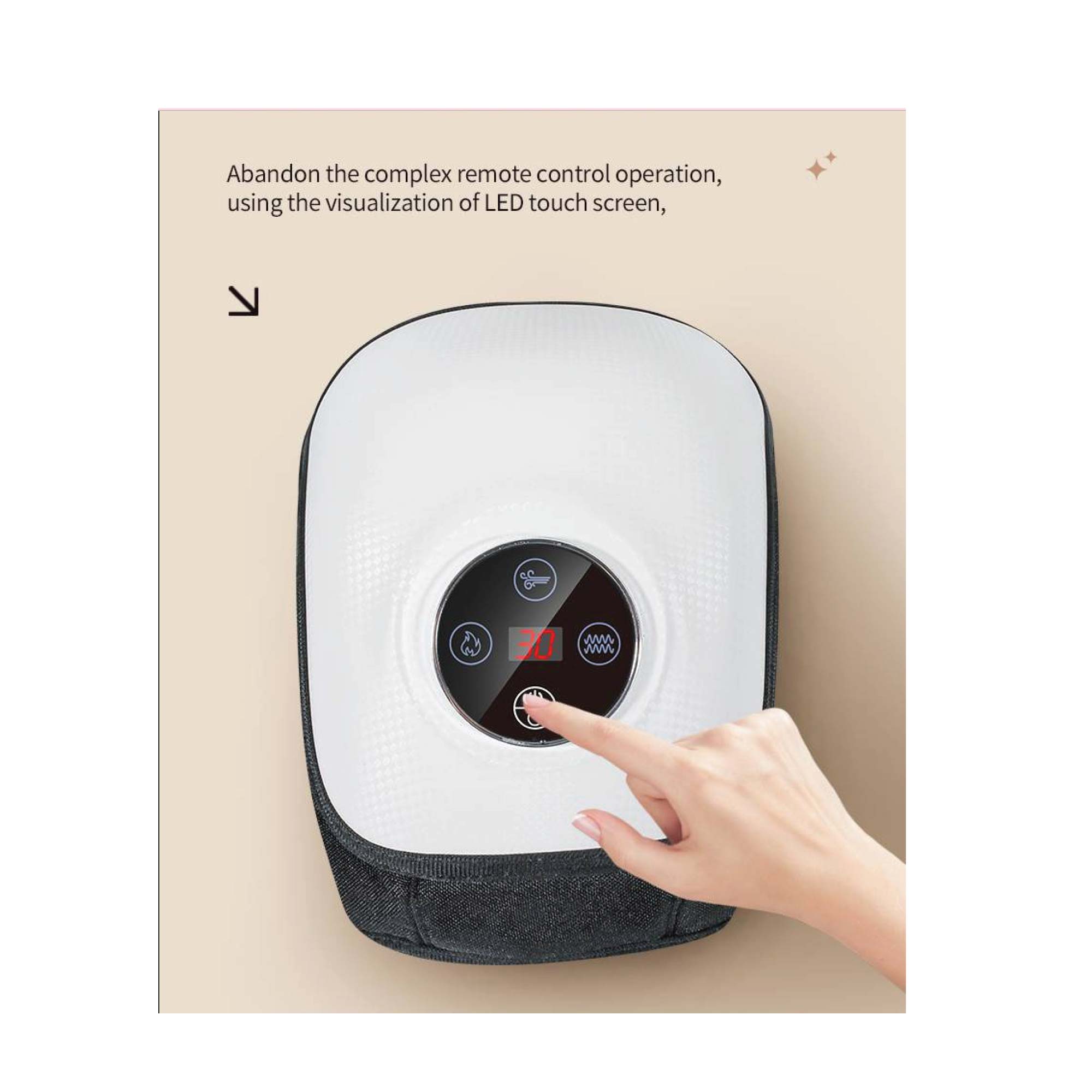 2x Electric Knee Massager - Rechargeable Air Compression Heat Vibration Machine 9