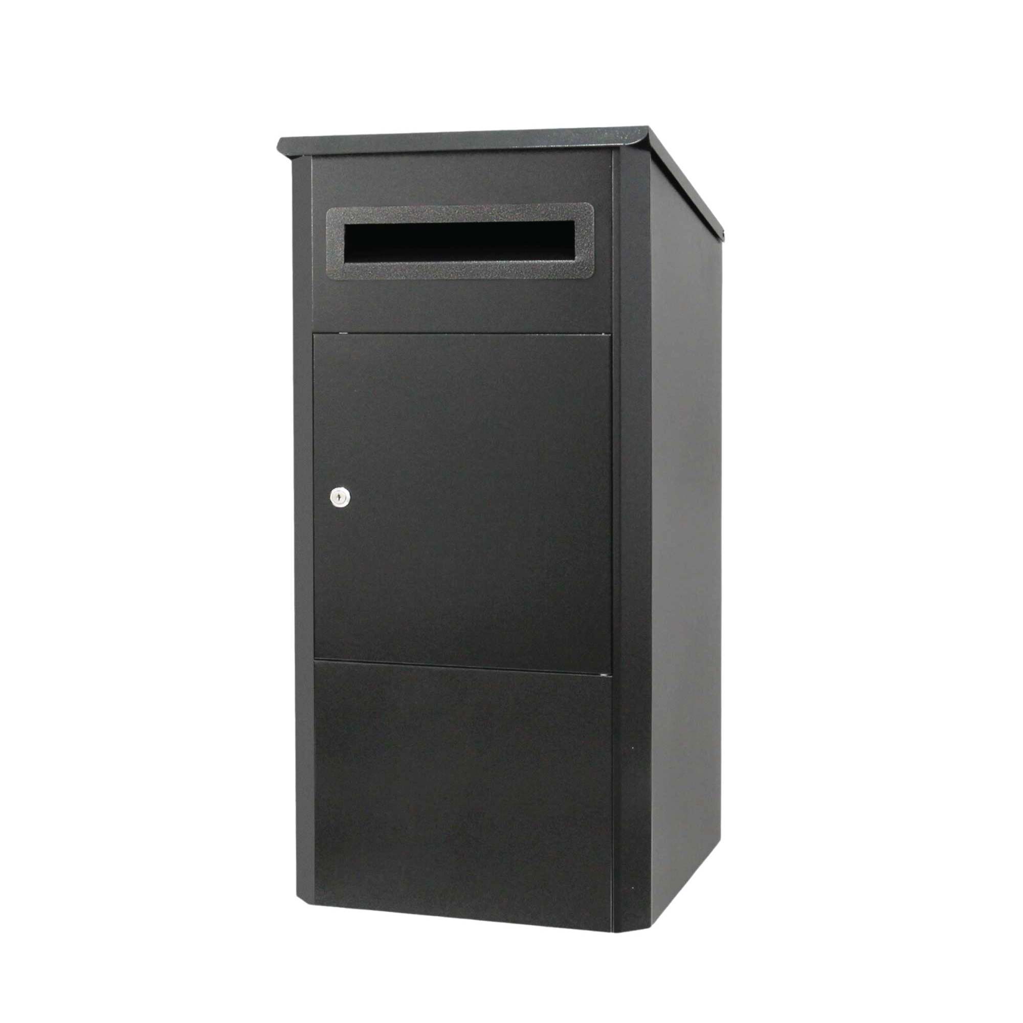 Parcel Delivery Drop Box Mailbox - Secure Home Package Locker 38x38x90cm Black