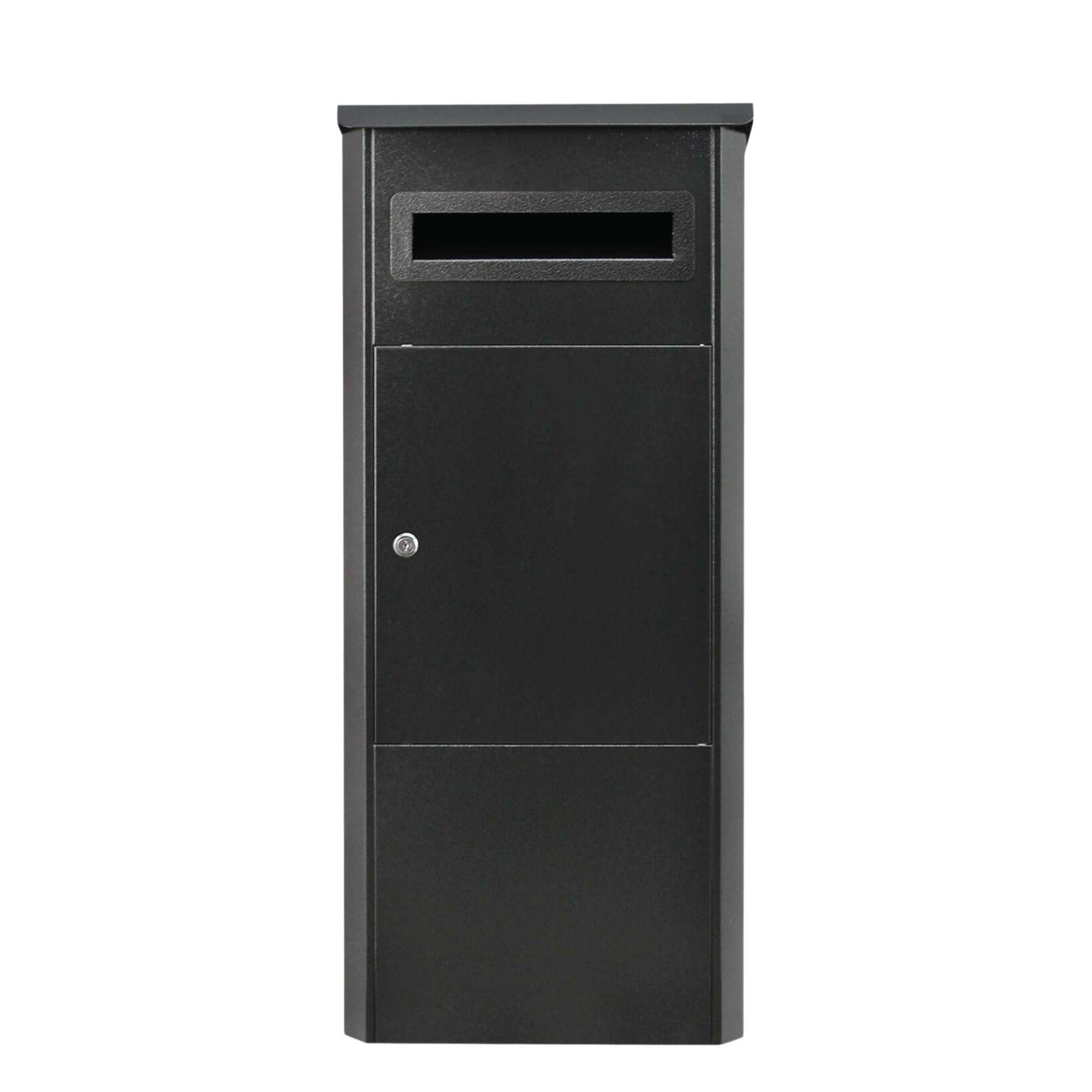 Parcel Delivery Drop Box Mailbox - Secure Home Package Locker 38x38x90cm Black 3
