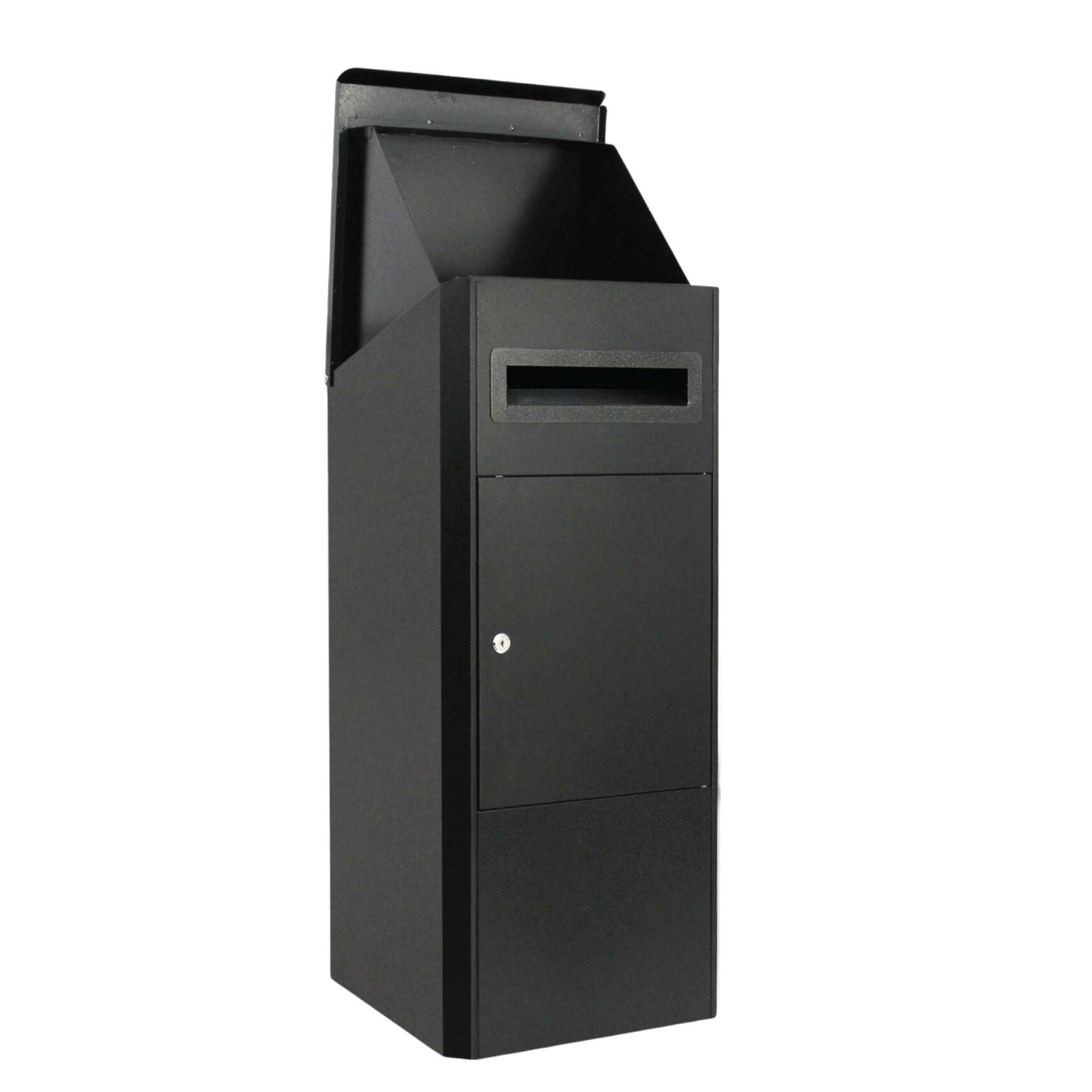Parcel Delivery Drop Box Mailbox - Secure Home Package Locker 38x38x90cm Black 5