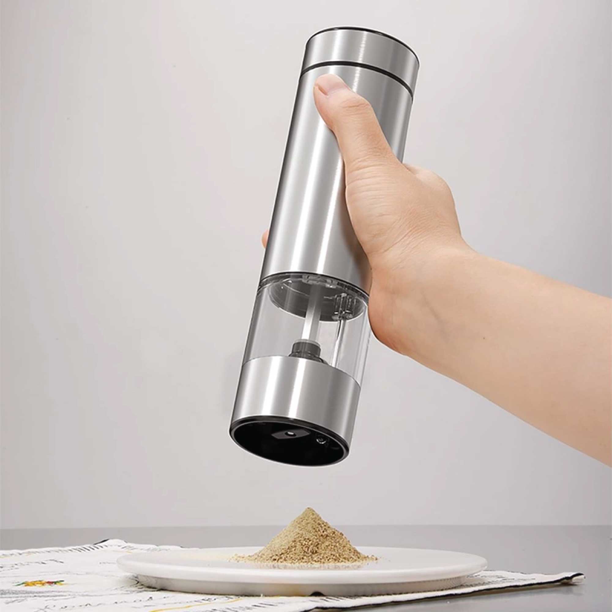 Electric Salt and Pepper Grinder - One Press Battery Operated Shaker Mill 6