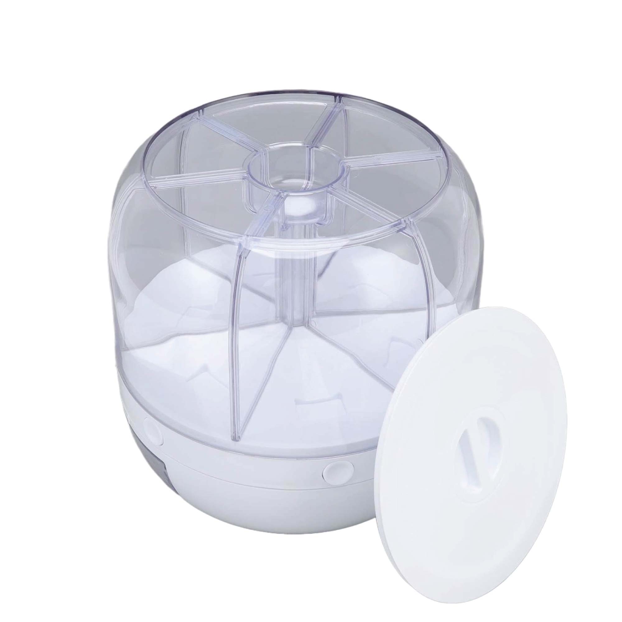 6 Grid Rotating Food Grain Dispenser 3.6L - Compartment Storage Container 9