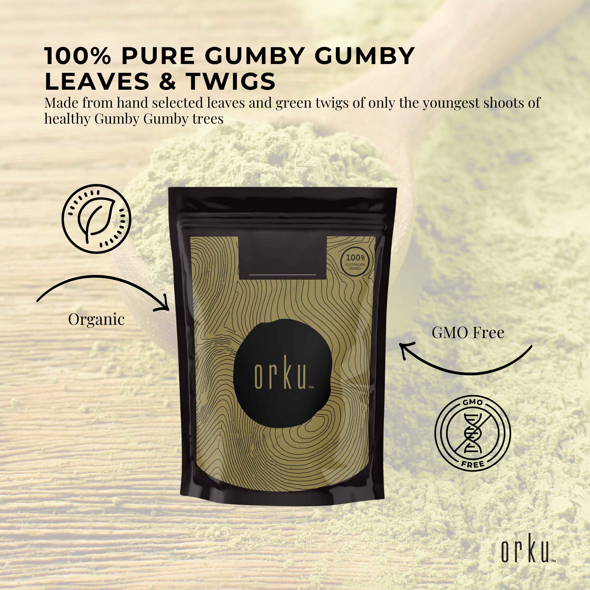 1Kg Gumby Gumby Pure Powder - Gumbi Aboriginal Plant Pittosporum Angustifolum 4