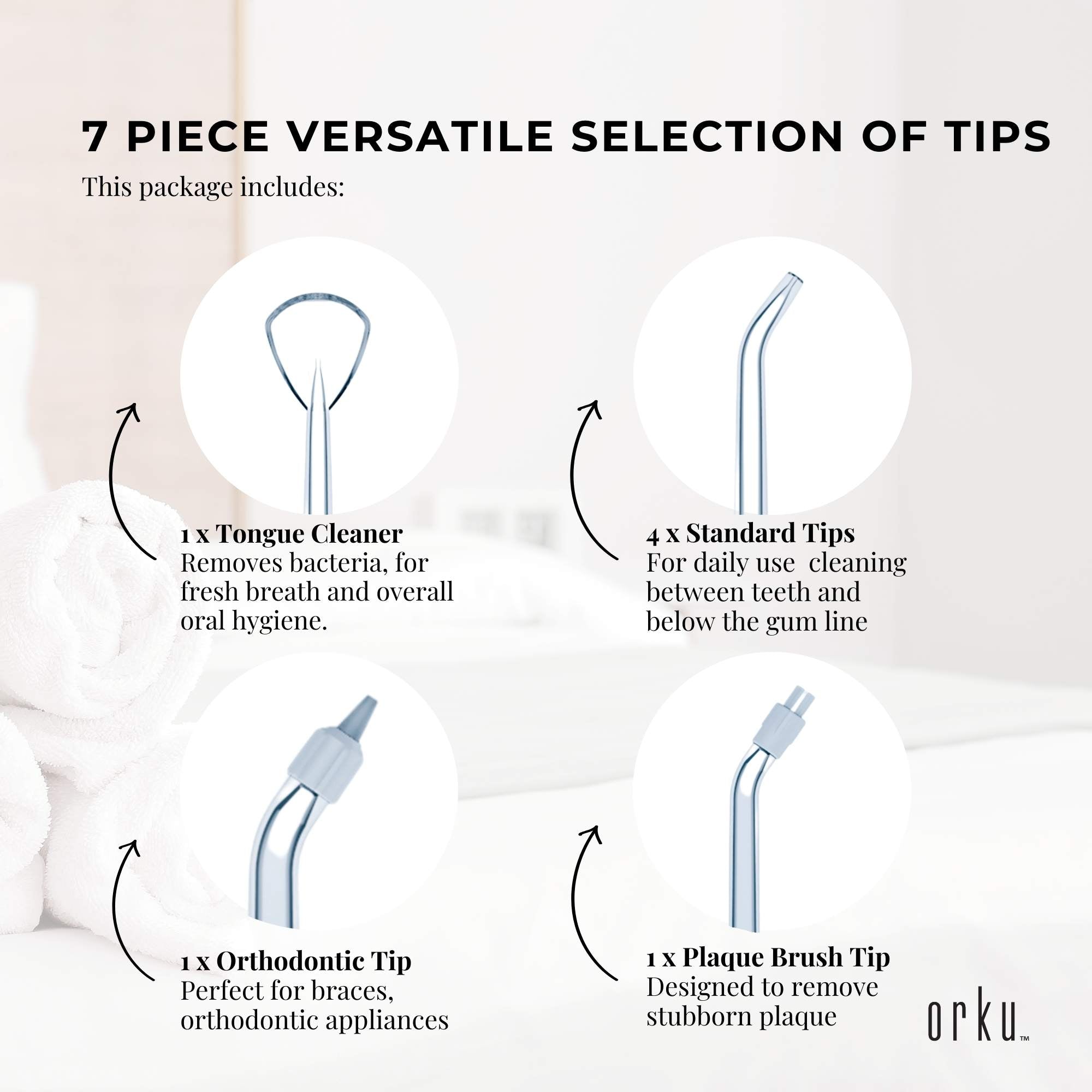 Water Jet Dental Flosser 600ml Black - Electric Oral Pressure Tooth Irrigator 5