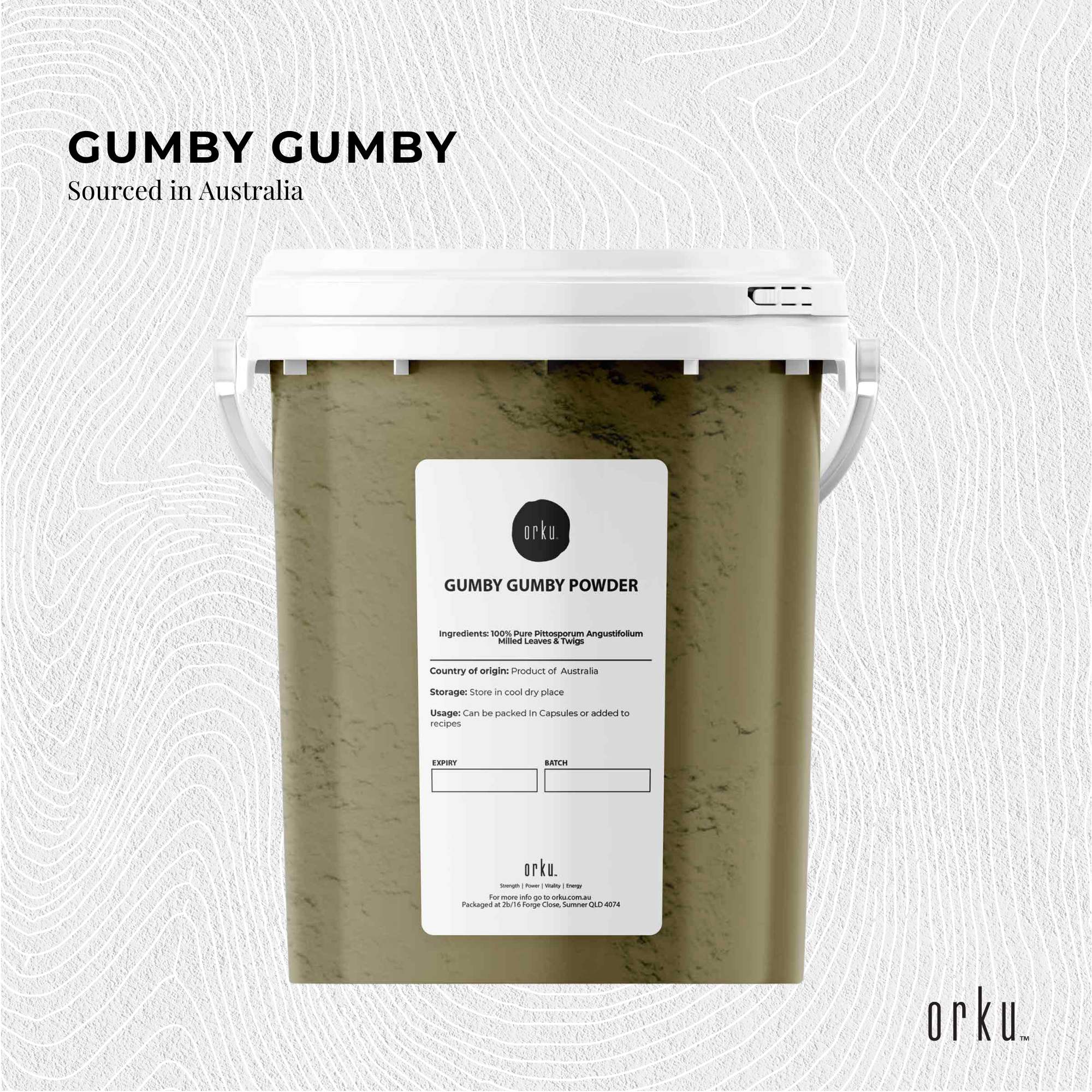 600g Gumby Gumby Pure Powder Tub Gumbi Aboriginal Plant Pittosporum Angustifolum 3