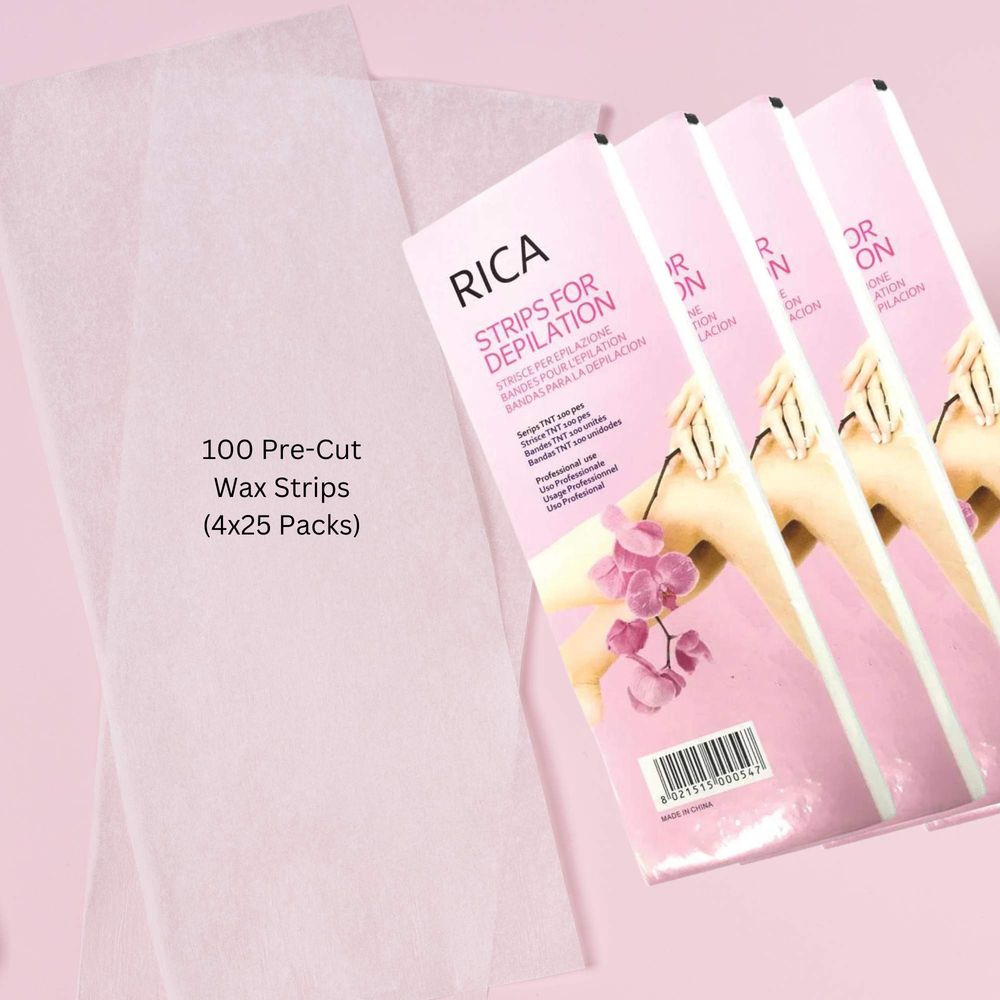 Waxing Kit - Digital Wax Warmer + 100g Wax Cartridge + 100x Pre-Cut Strips Pack 3