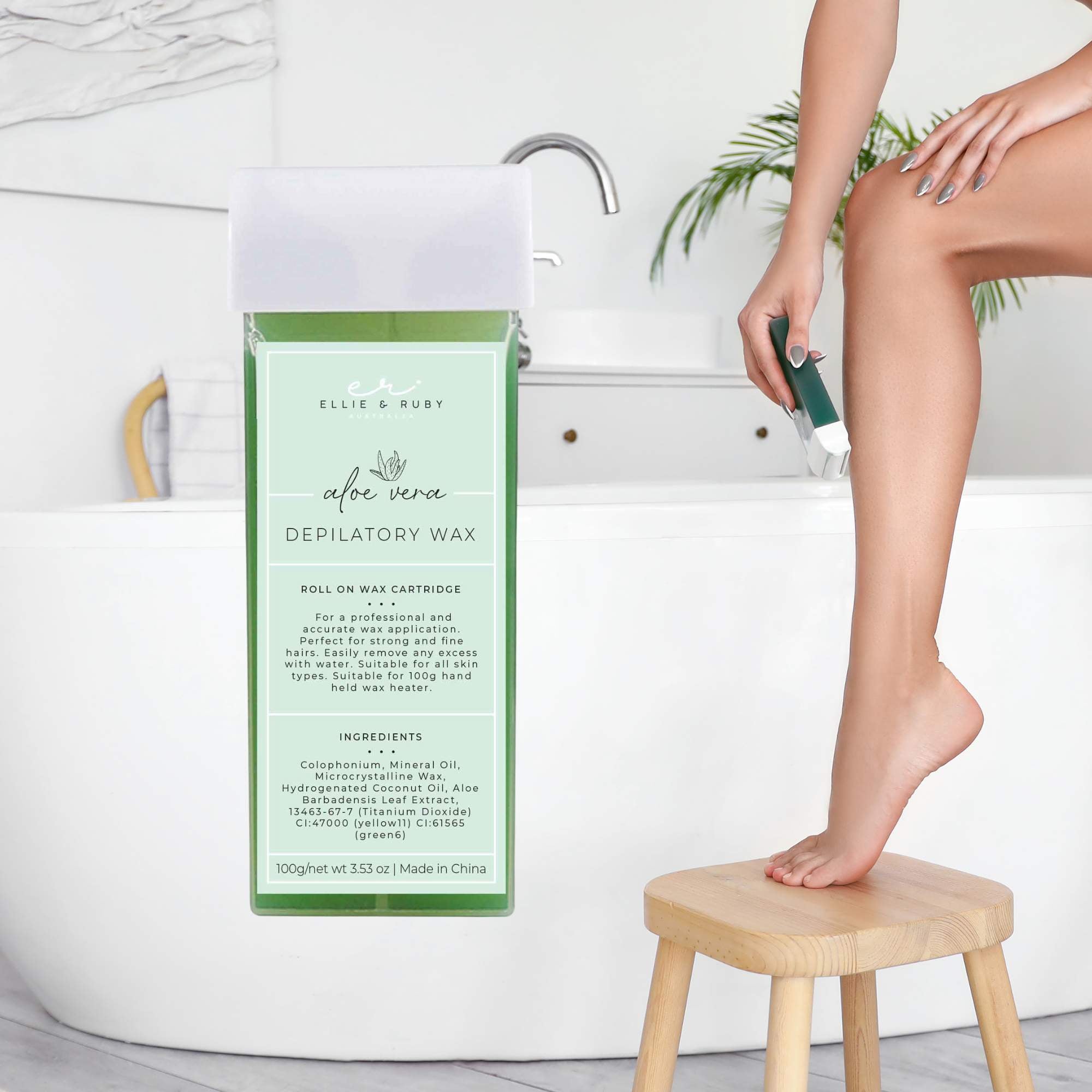 Waxing Kit - Digital Wax Warmer + 100g Wax Cartridge + 100x Pre-Cut Strips Pack 4