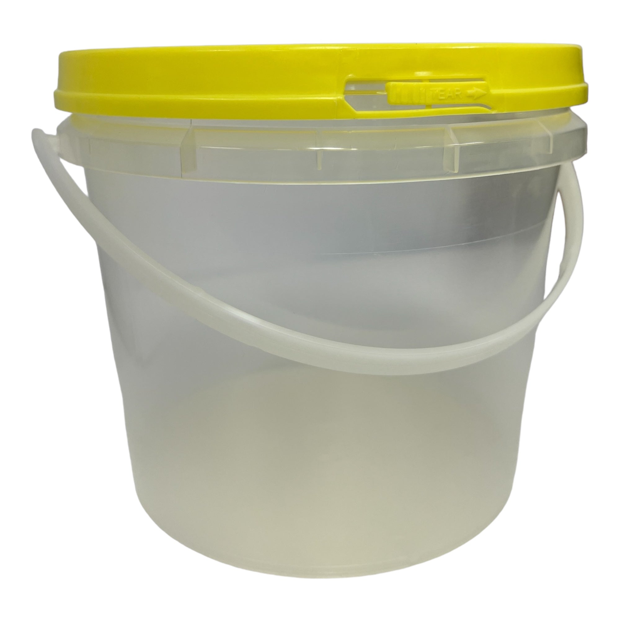 Bulk 10 x 2.2L Honey Bucket with Lid - 3Kg Clear Tamper Proof Plastic Tub 3