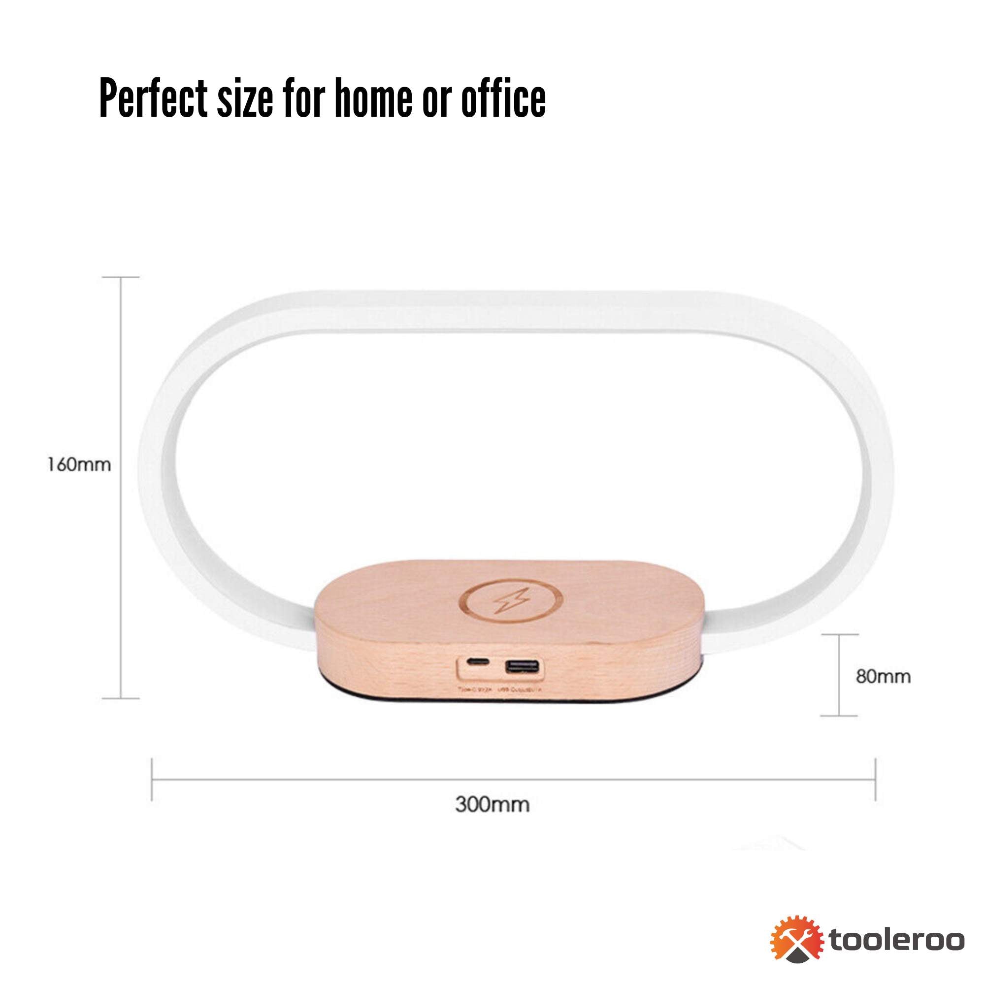 Wireless Phone Charger Table Lamp - USB Port Charging Bedside Light With Clock 3