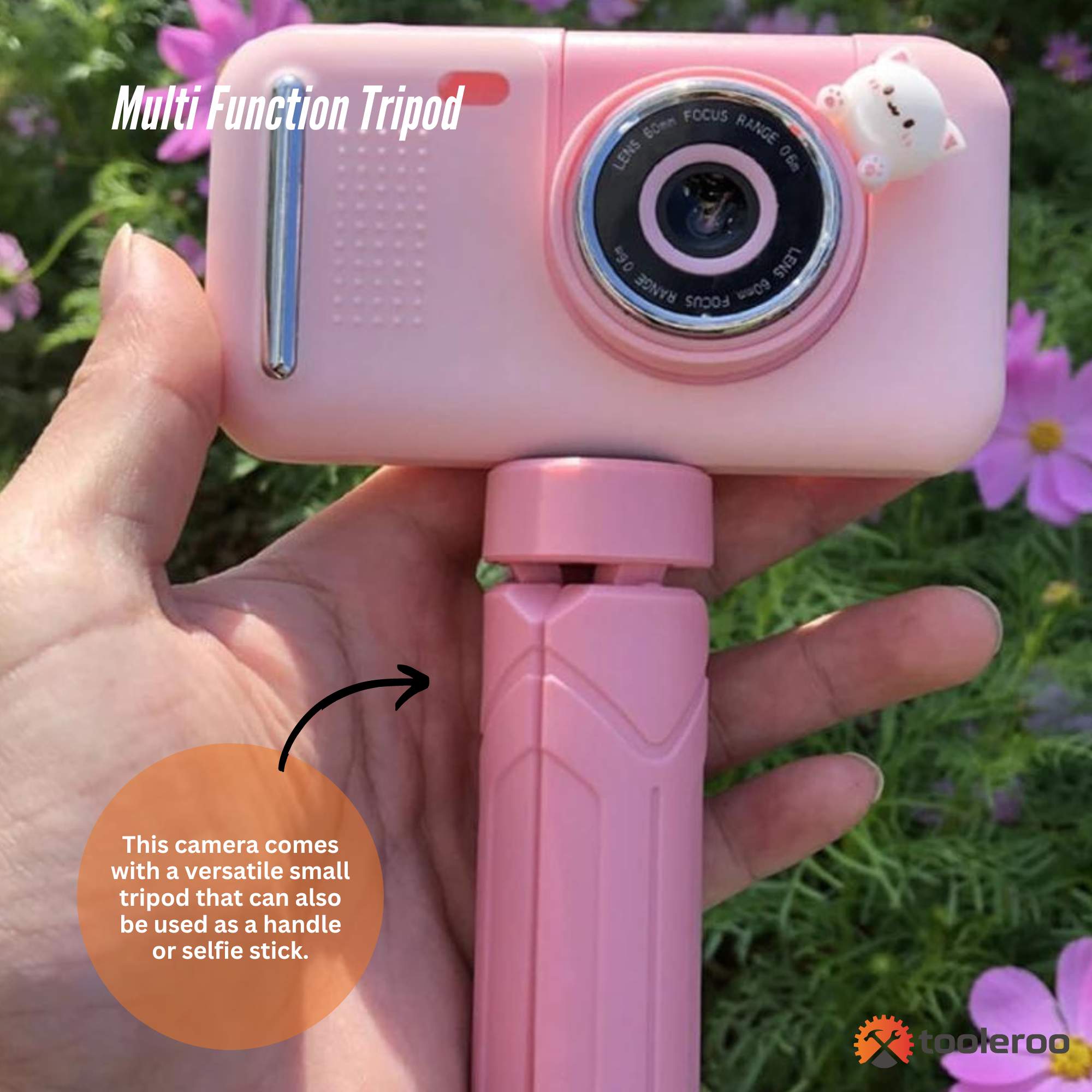 Kids HD Digital Camera Pink - Children's Selfie Photo Video 2.4 Inch Screen 6