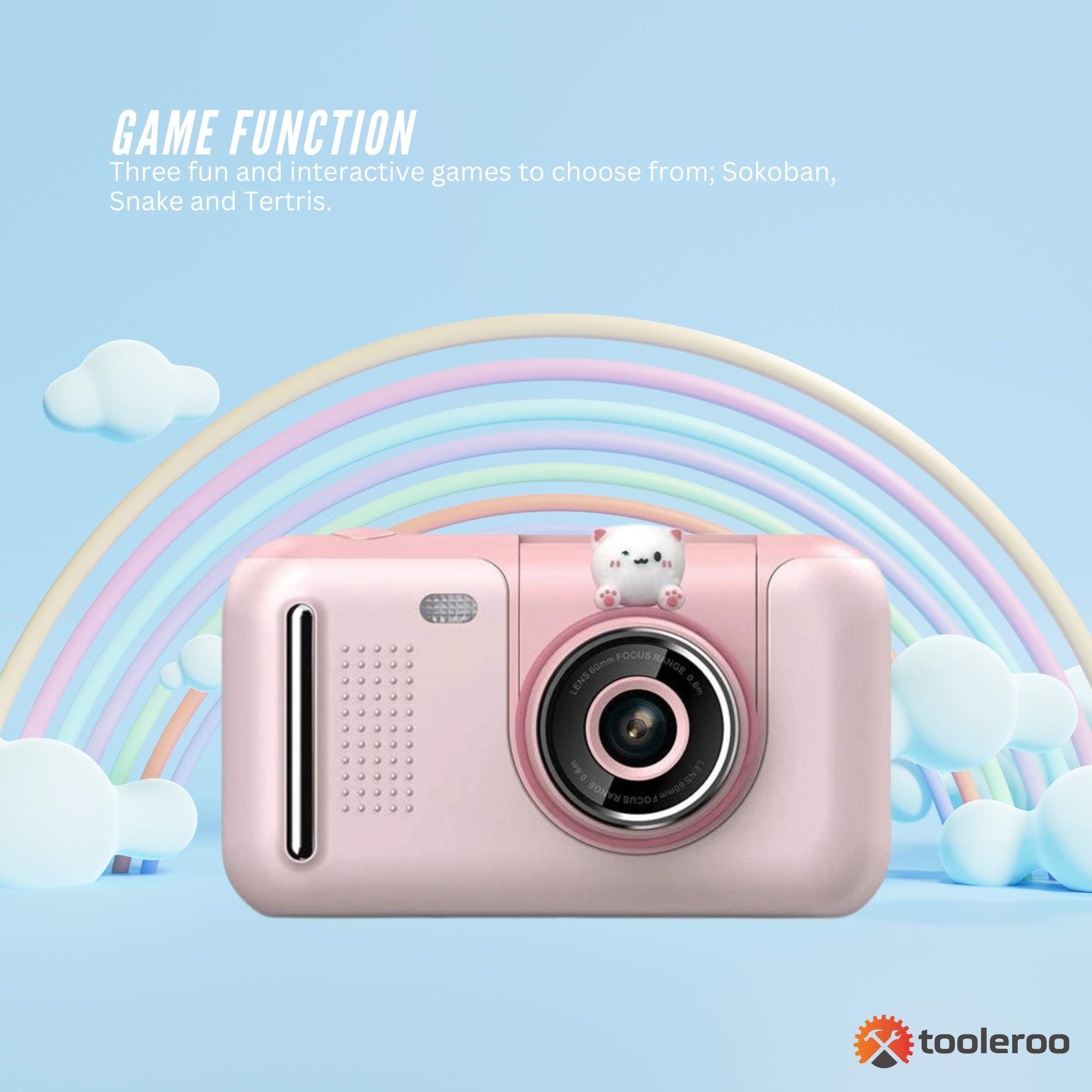 Kids HD Digital Camera Pink - Children's Selfie Photo Video 2.4 Inch Screen 7