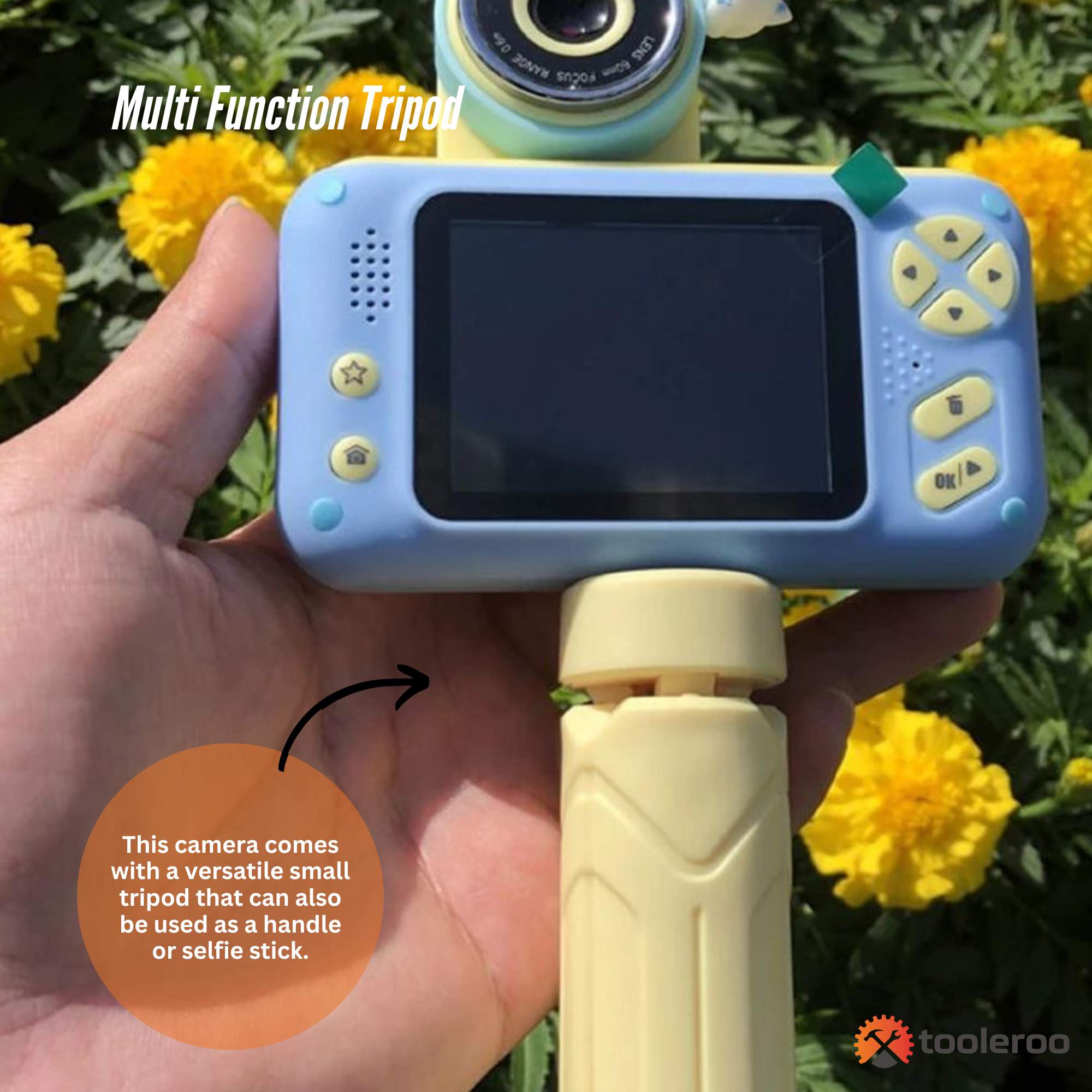 Kids HD Digital Camera Blue - Children's Selfie Photo Video 2.4 Inch Screen 5