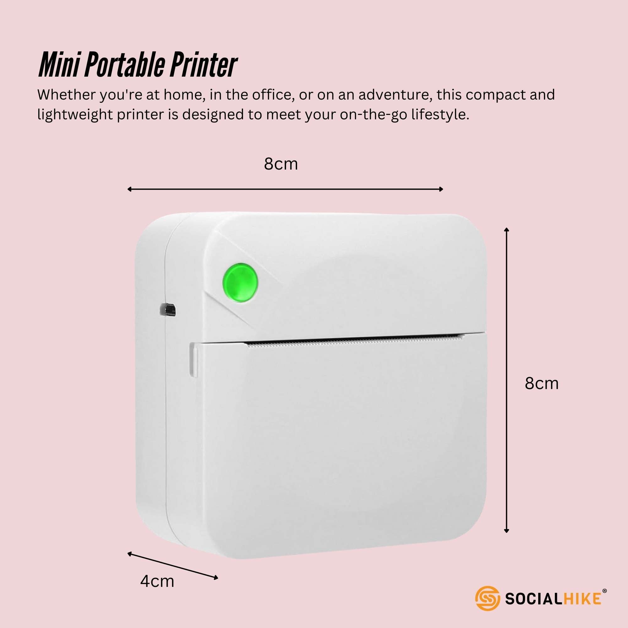 Portable Mini Printer White - Inkless Bluetooth Phone Pocket Thermal Printing 6