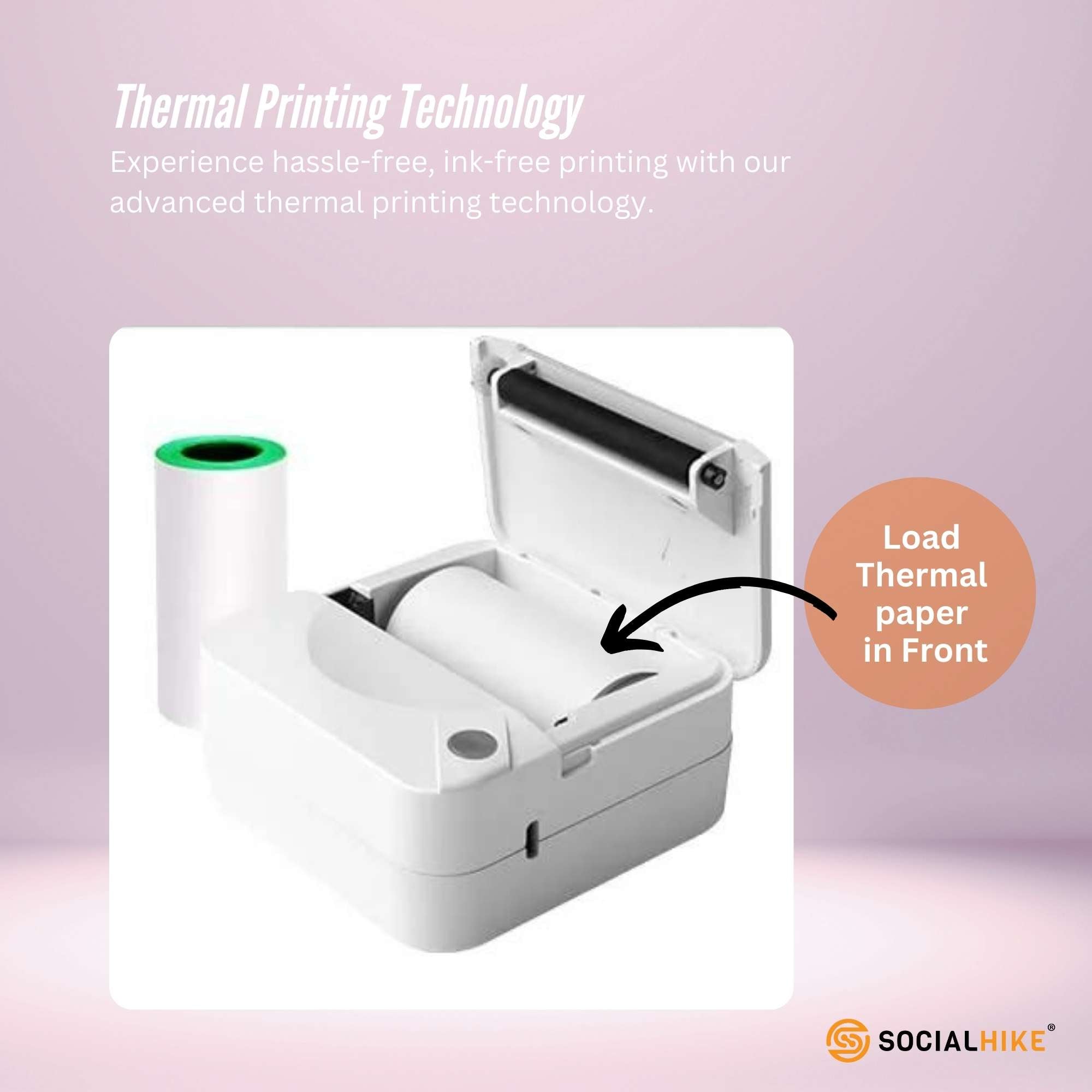 Portable Mini Printer White - Inkless Bluetooth Phone Pocket Thermal Printing 7