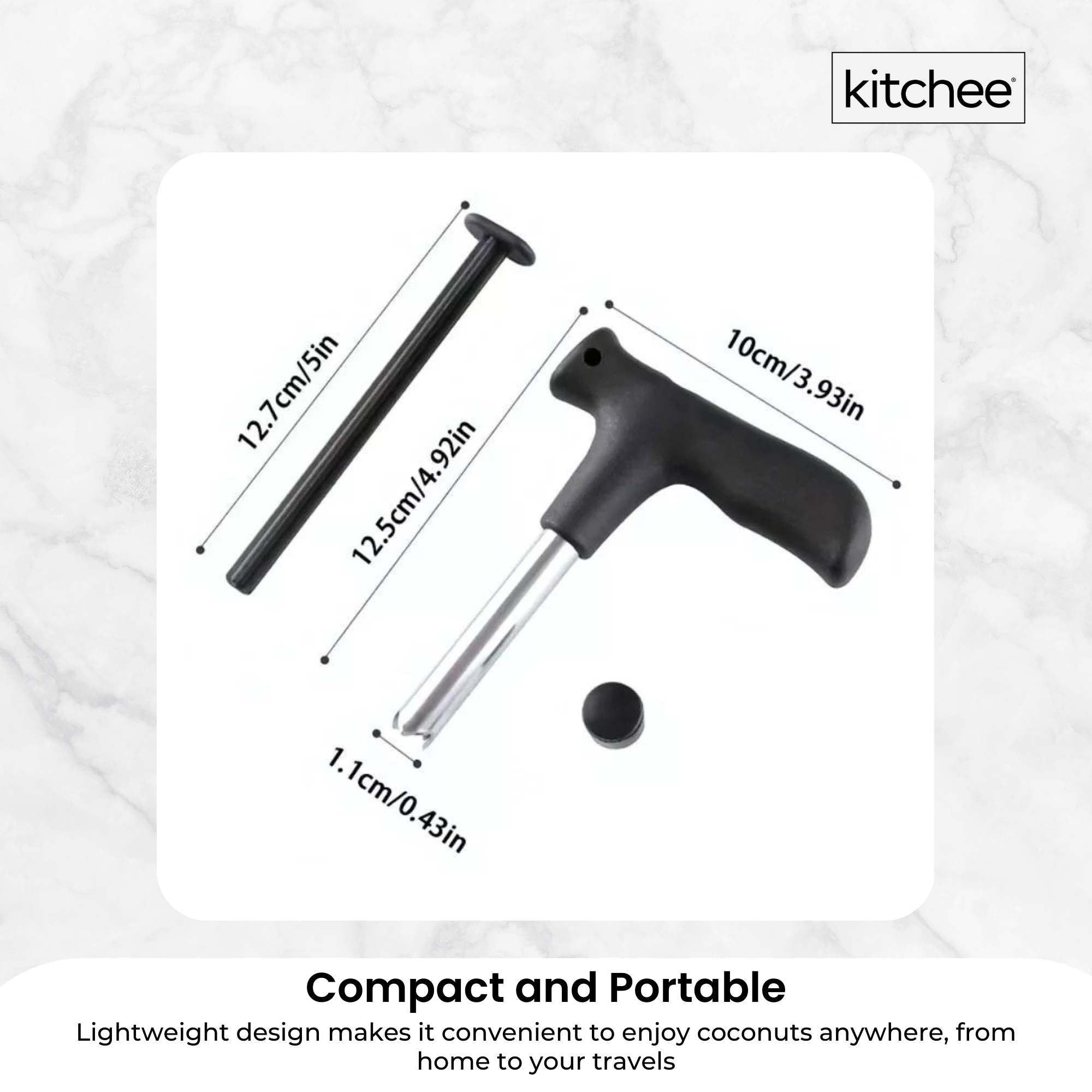 200x Kitchee Coconut Opener - Stainless Steel Hole Punch Kitchen Tool 3