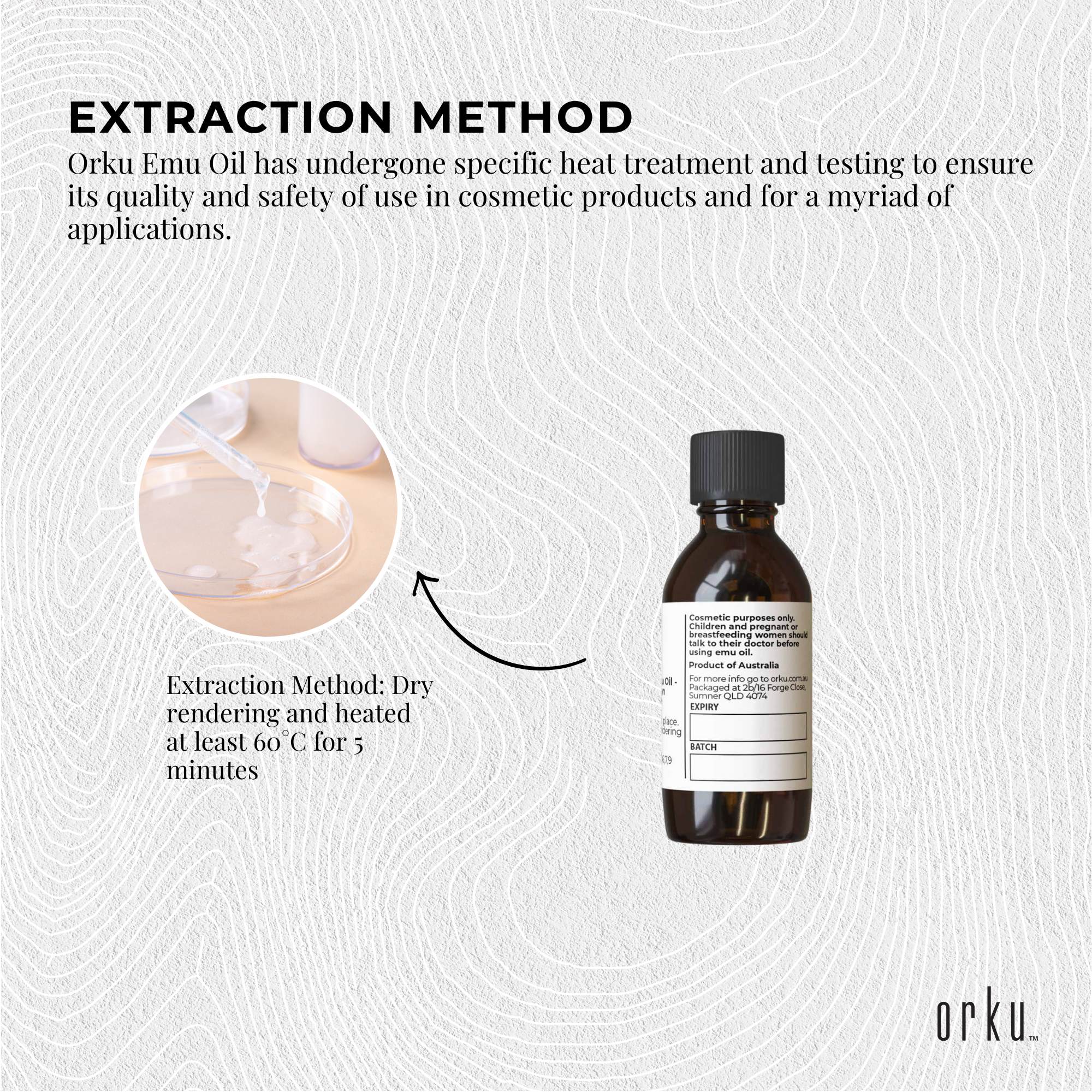 Orku 10ml Pure Emu Oil - Natural Undiluted Australian Dromaius Novaehollandiae 4