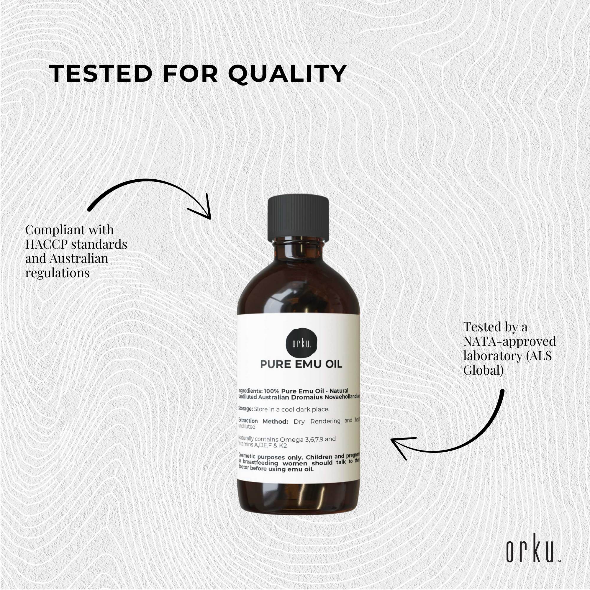 Orku 250ml Pure Emu Oil - Natural Undiluted Australian Dromaius Novaehollandiae 6