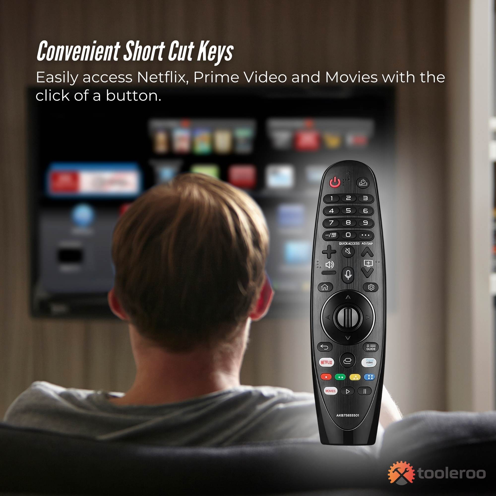 Tooleroo Smart TV Remote Control Replacement for LG Voice Magic 20GA 19BA 18BA 6