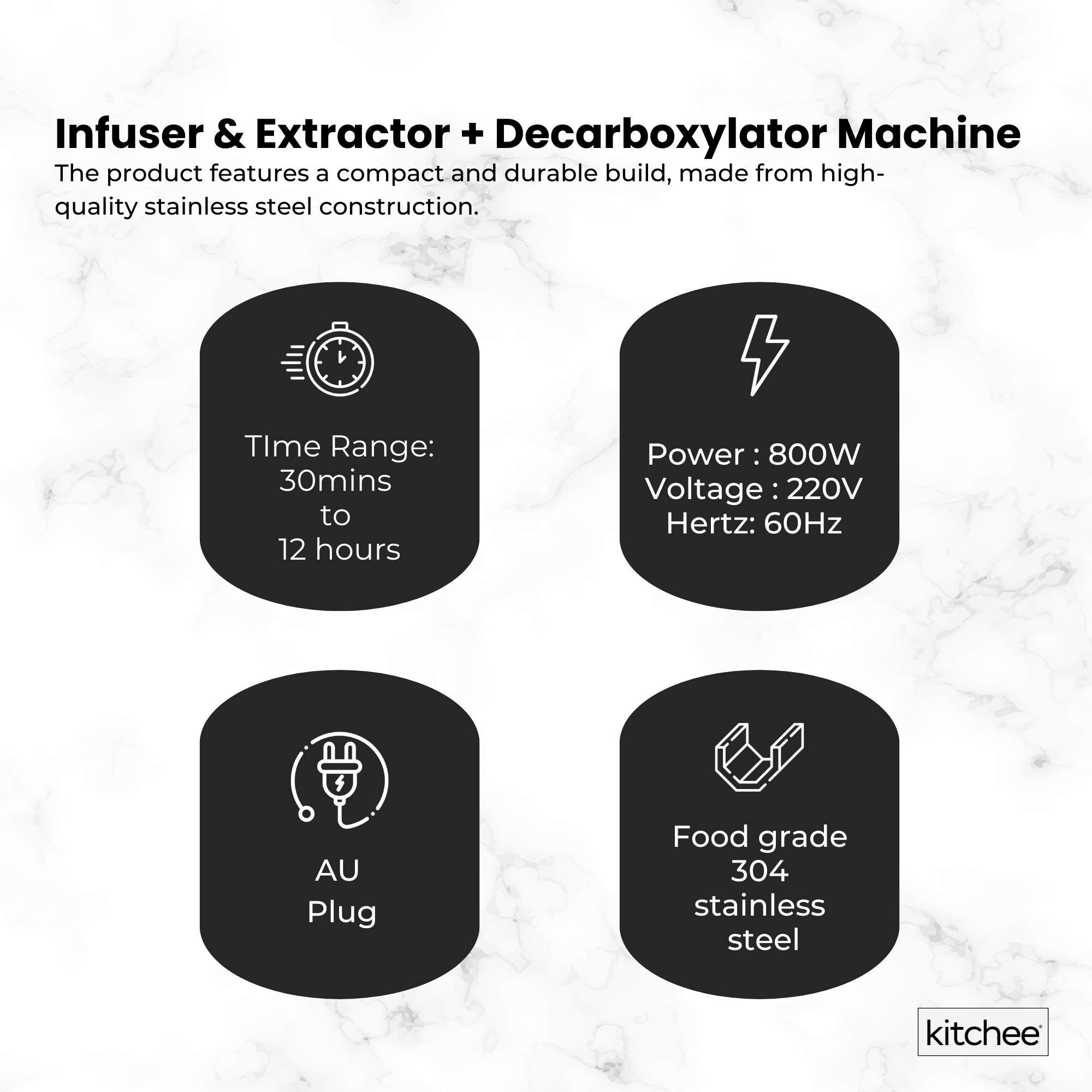 Kitchee Electric Butter Oil Herbal Infuser & Extractor + Decarboxylator Machine 9