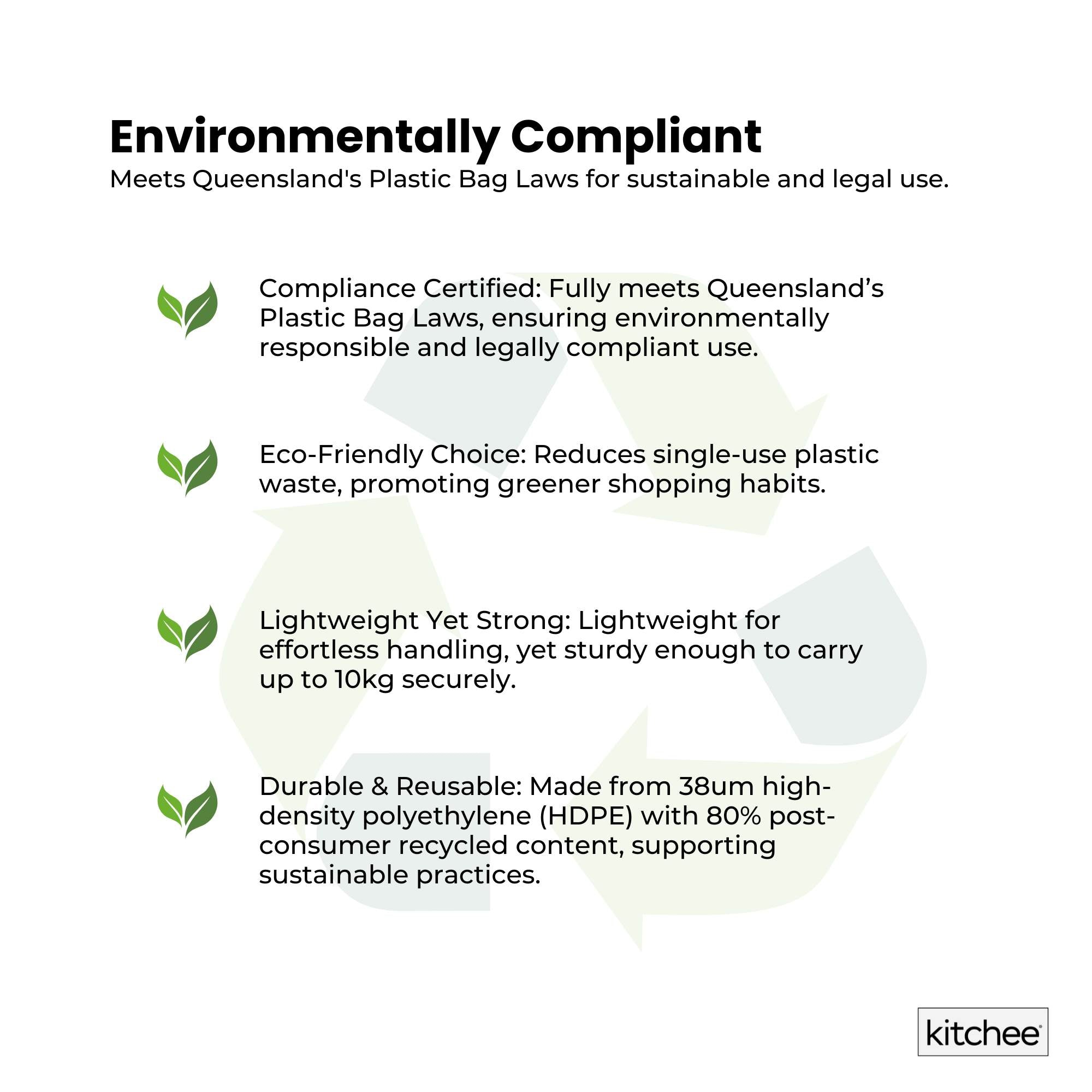 100x Medium Reusable Plastic Singlet Shopping Bags - 80% Recycled 38UM Compliant 4