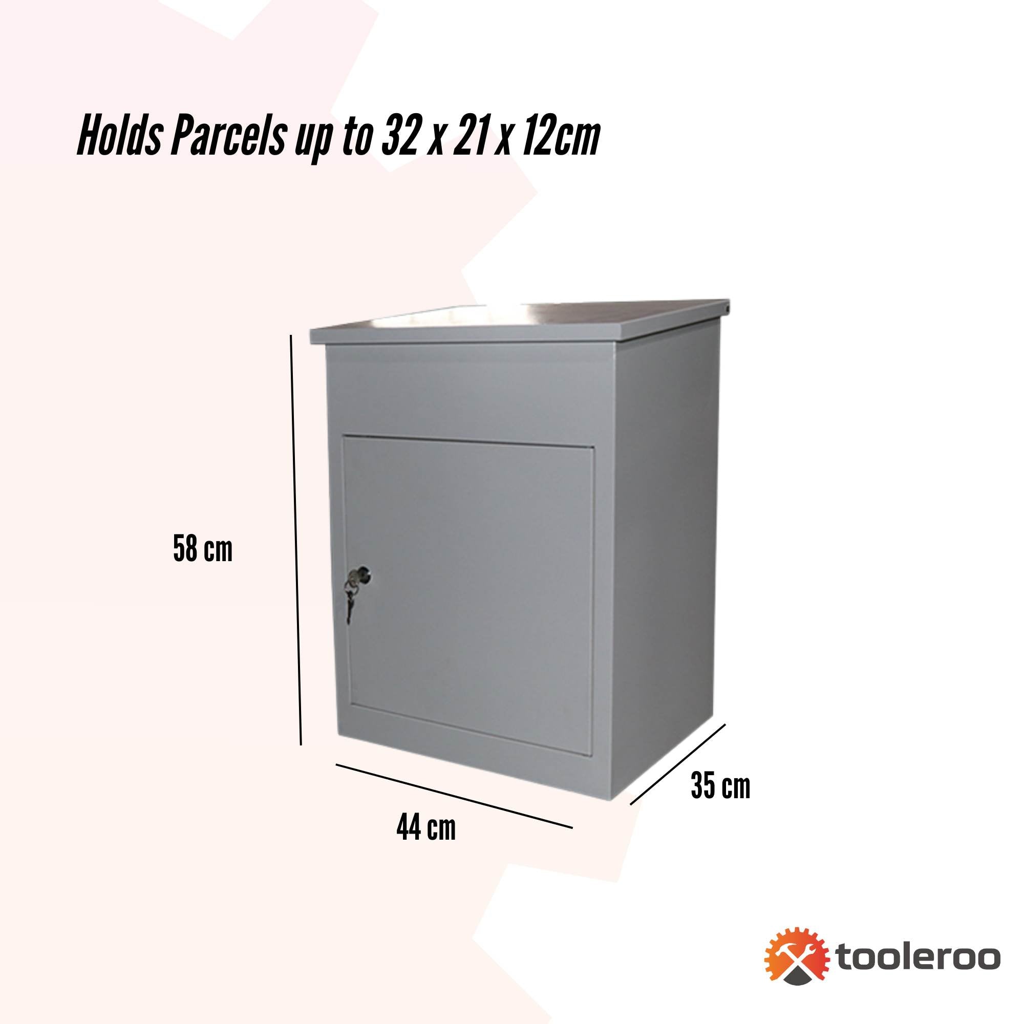 Parcel Delivery Drop Box Mailbox - Secure Home Package Locker 44x35x58cm White 3