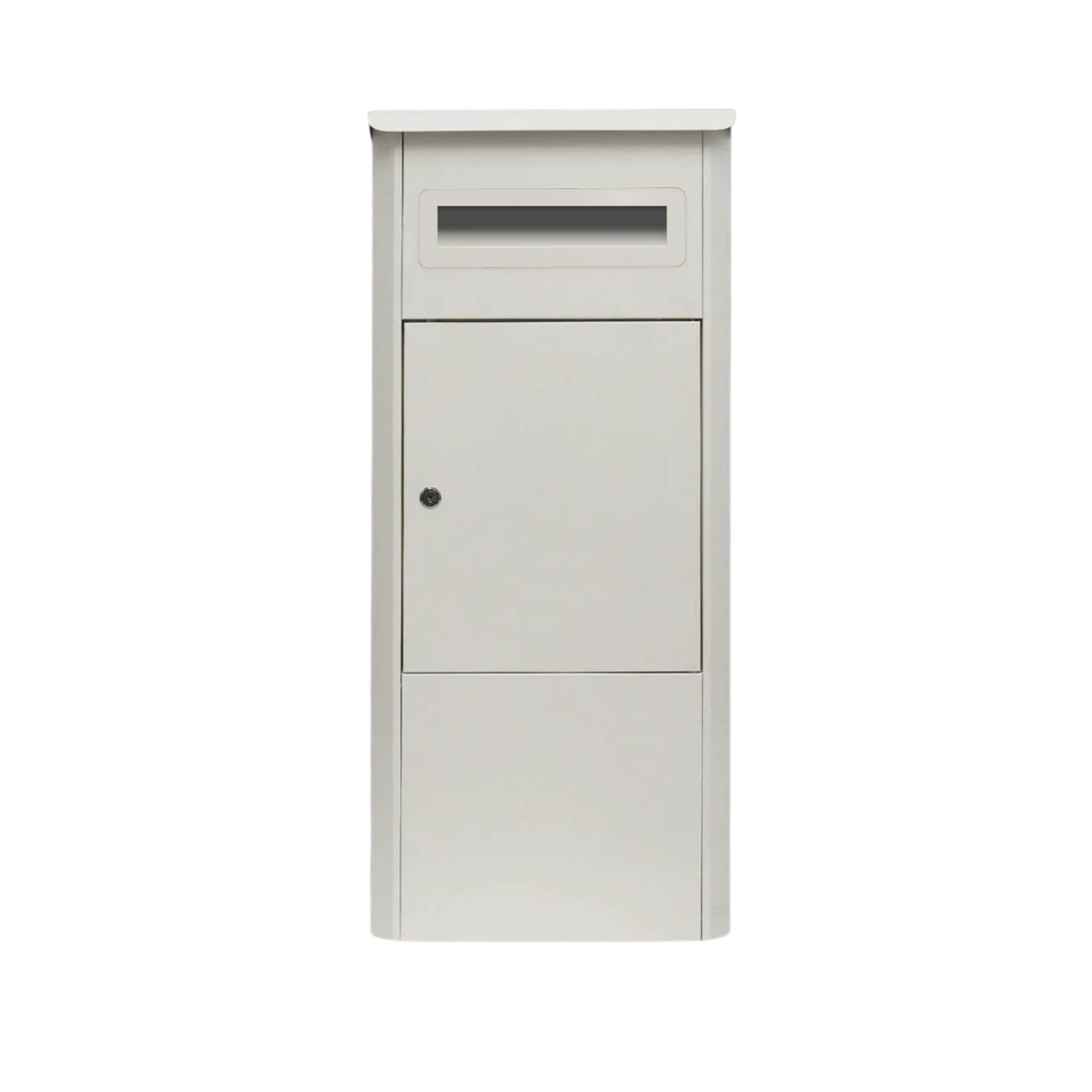 Parcel Delivery Drop Box Mailbox - Secure Home Package Locker 38x38x90cm White
