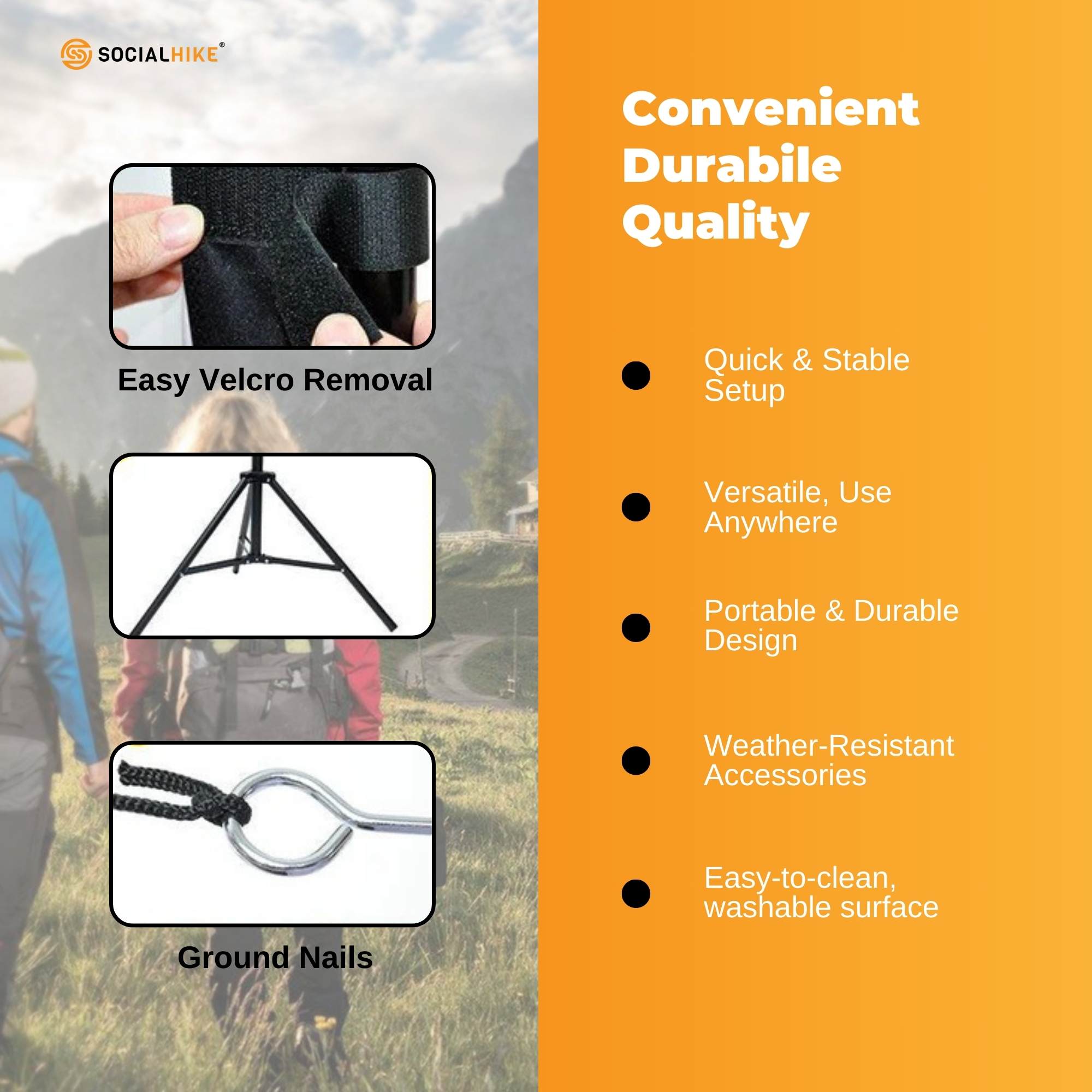 120” Portable Movie Projector Screen - Outdoor Indoor 16:9 4K Tripod Stand Case 9